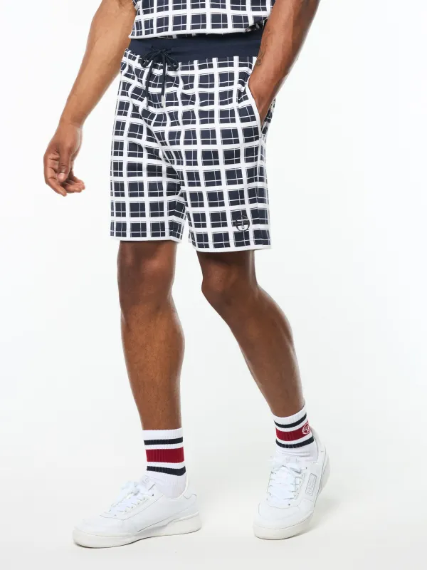 Damarindo Check Short- Maritime Blue sold by Sergio Tacchini
