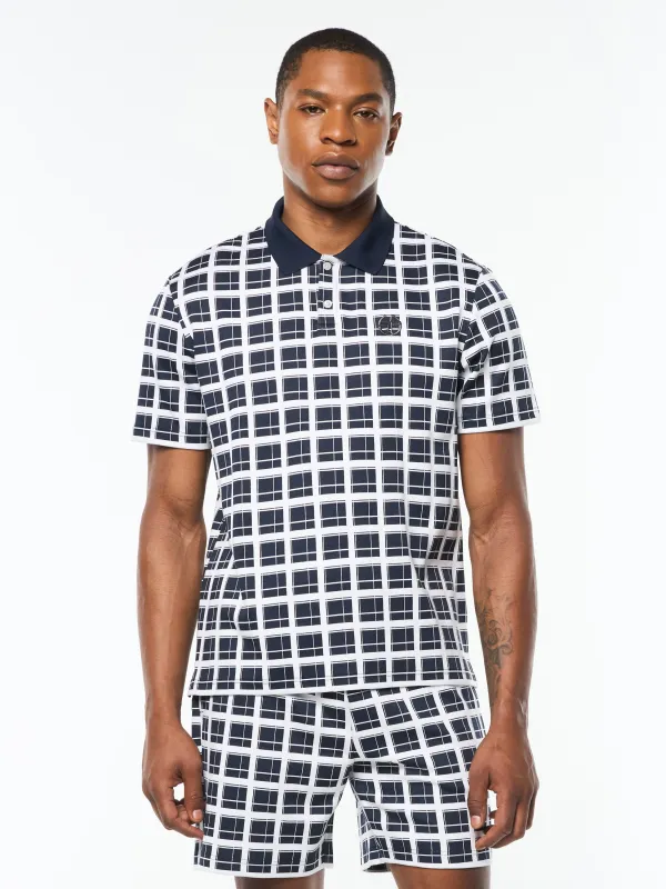 Damarindo Check Polo- Maritime Blue sold by Sergio Tacchini