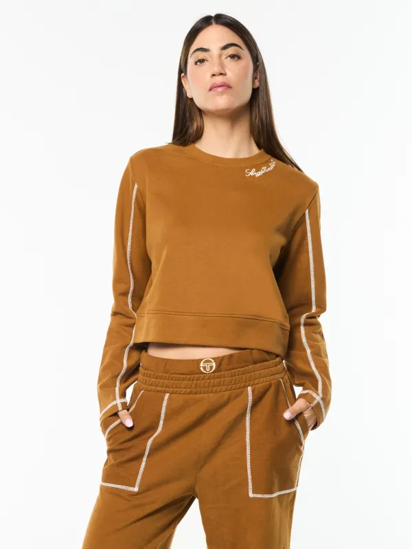 Greta Crewneck- Bronze Brown sold by Sergio Tacchini