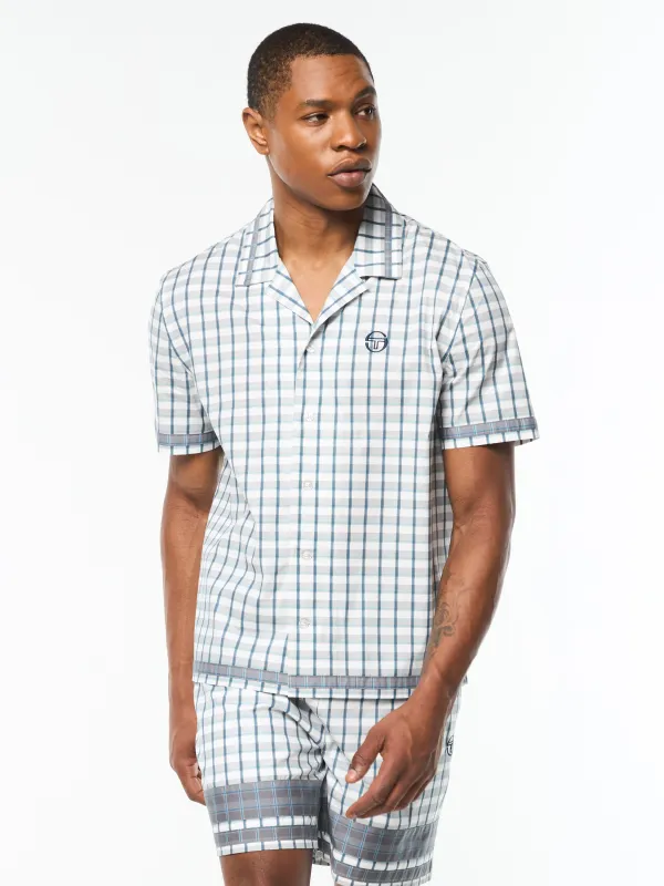 Quadretto Cabana Shirt- Brilliant White sold by Sergio Tacchini