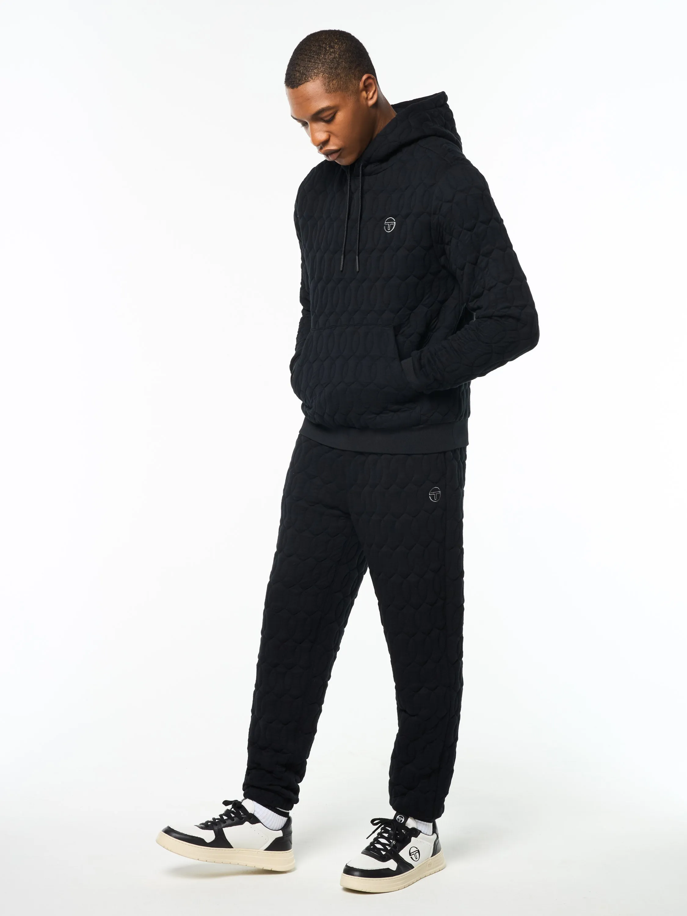 Aversa Quilted Hoodie- Black Beauty sold by Sergio Tacchini product image thumbnail 3