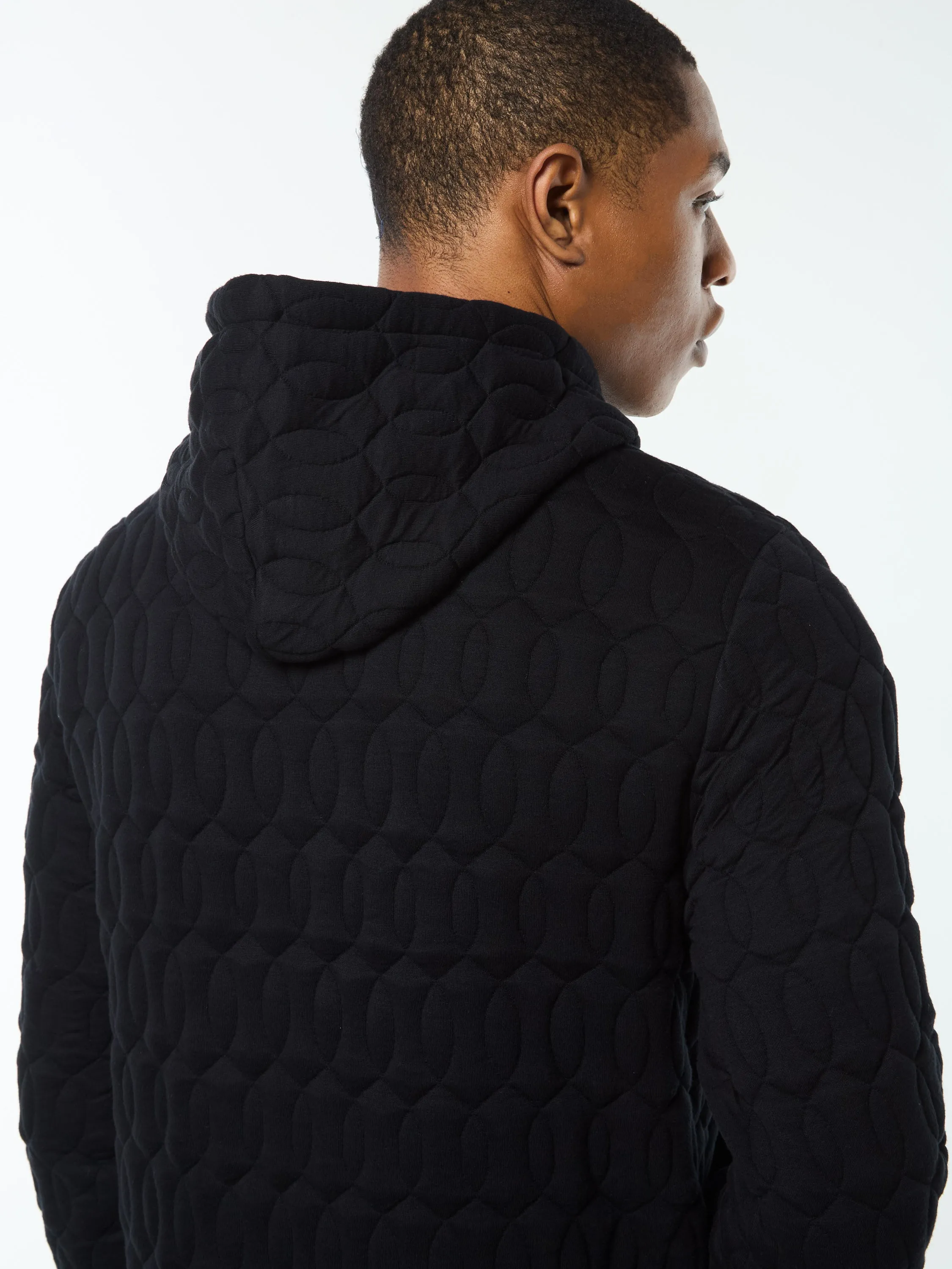 Aversa Quilted Hoodie- Black Beauty sold by Sergio Tacchini product image thumbnail 5