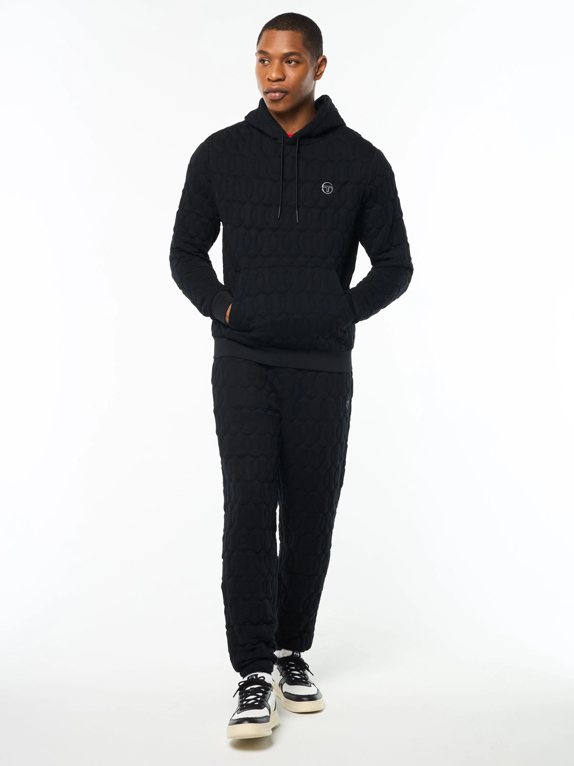 Aversa Quilted Hoodie- Black Beauty sold by Sergio Tacchini product image thumbnail 2