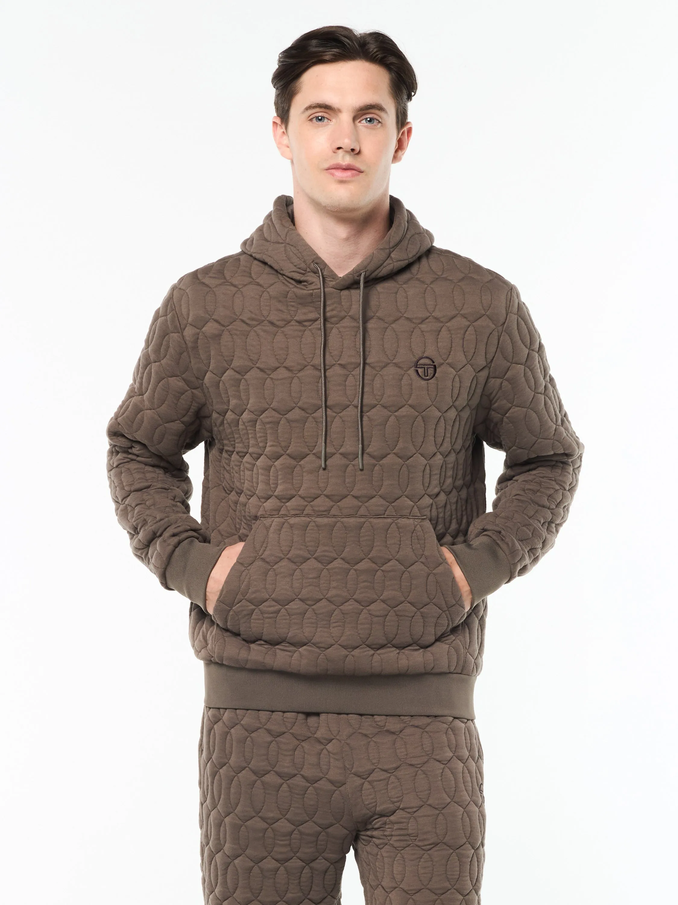Aversa Quilted Hoodie- Morel sold by Sergio Tacchini