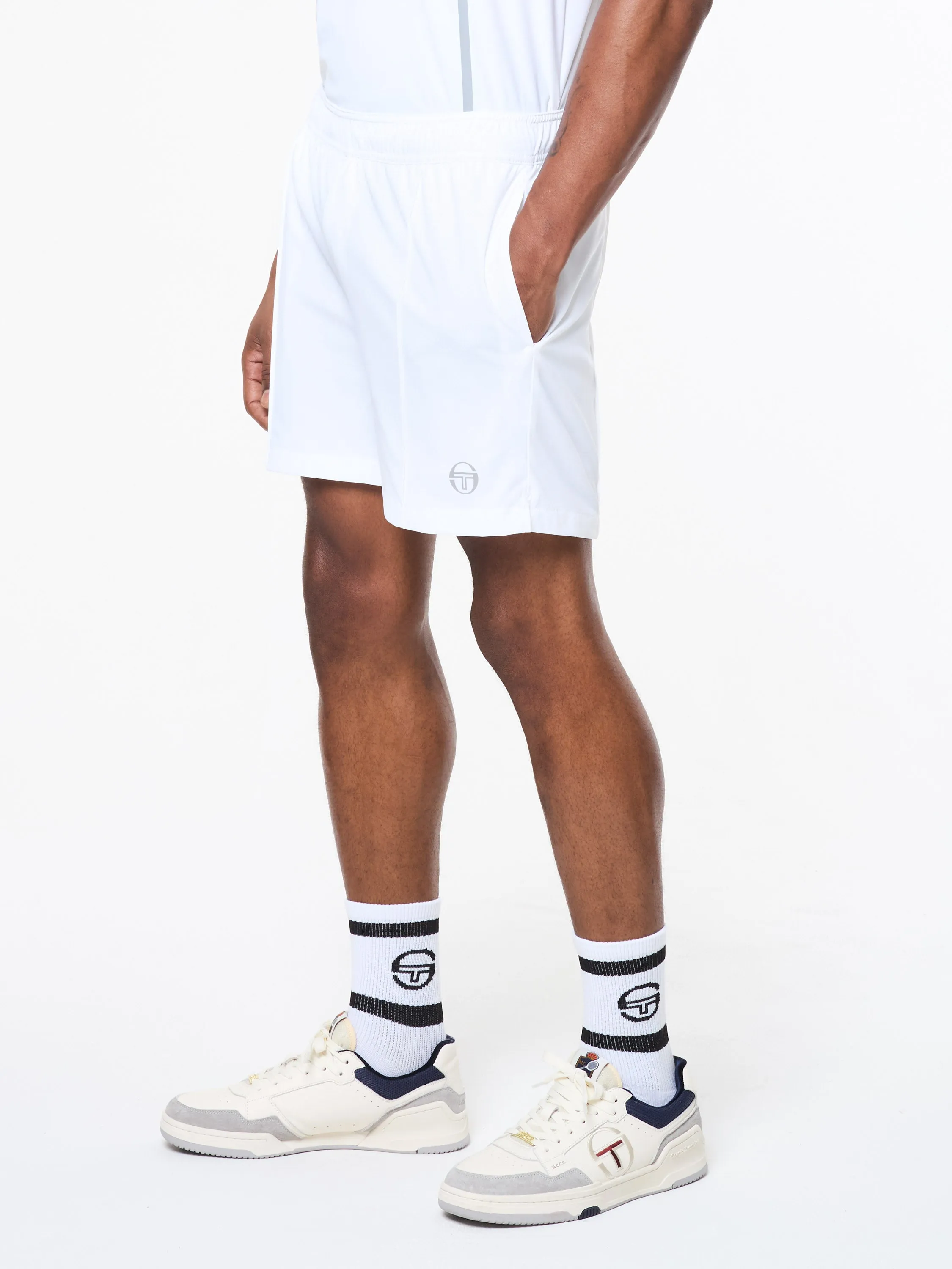 Campo Court Short- Brilliant White sold by Sergio Tacchini