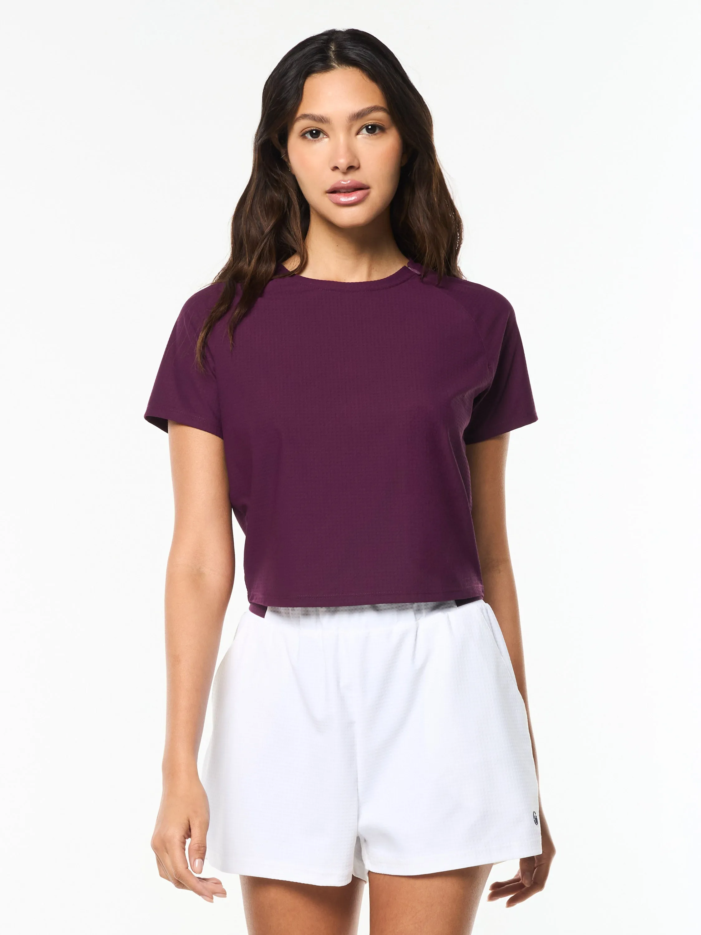 Eva Cropped Top- Potent Purple sold by Sergio Tacchini