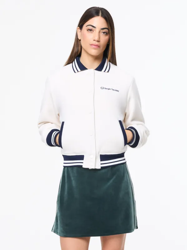 Marisa Varsity Jacket- Gardenia sold by Sergio Tacchini