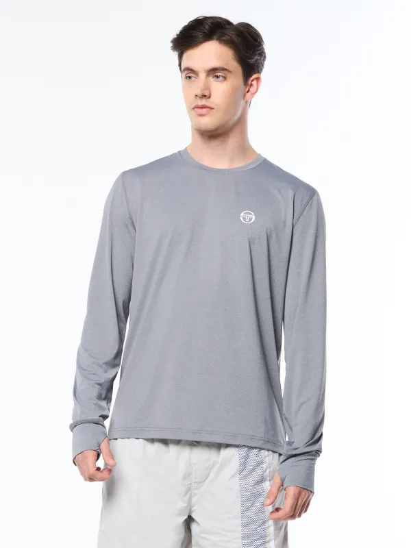 Attivo Damarindo Long Sleeve Tee- Quiet Gray sold by Sergio Tacchini