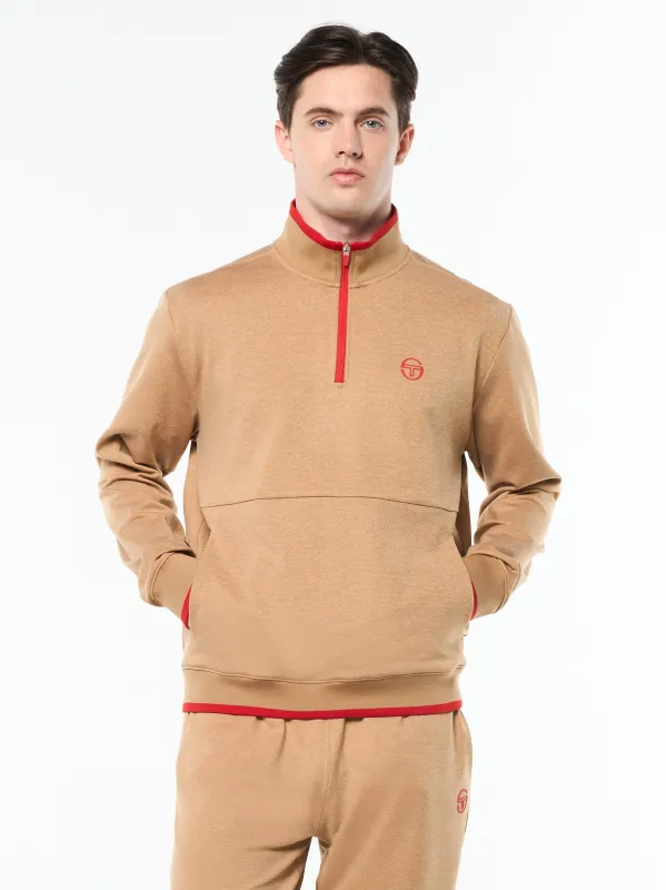 Nuvola Quarter Zip- Bronze Brown sold by Sergio Tacchini