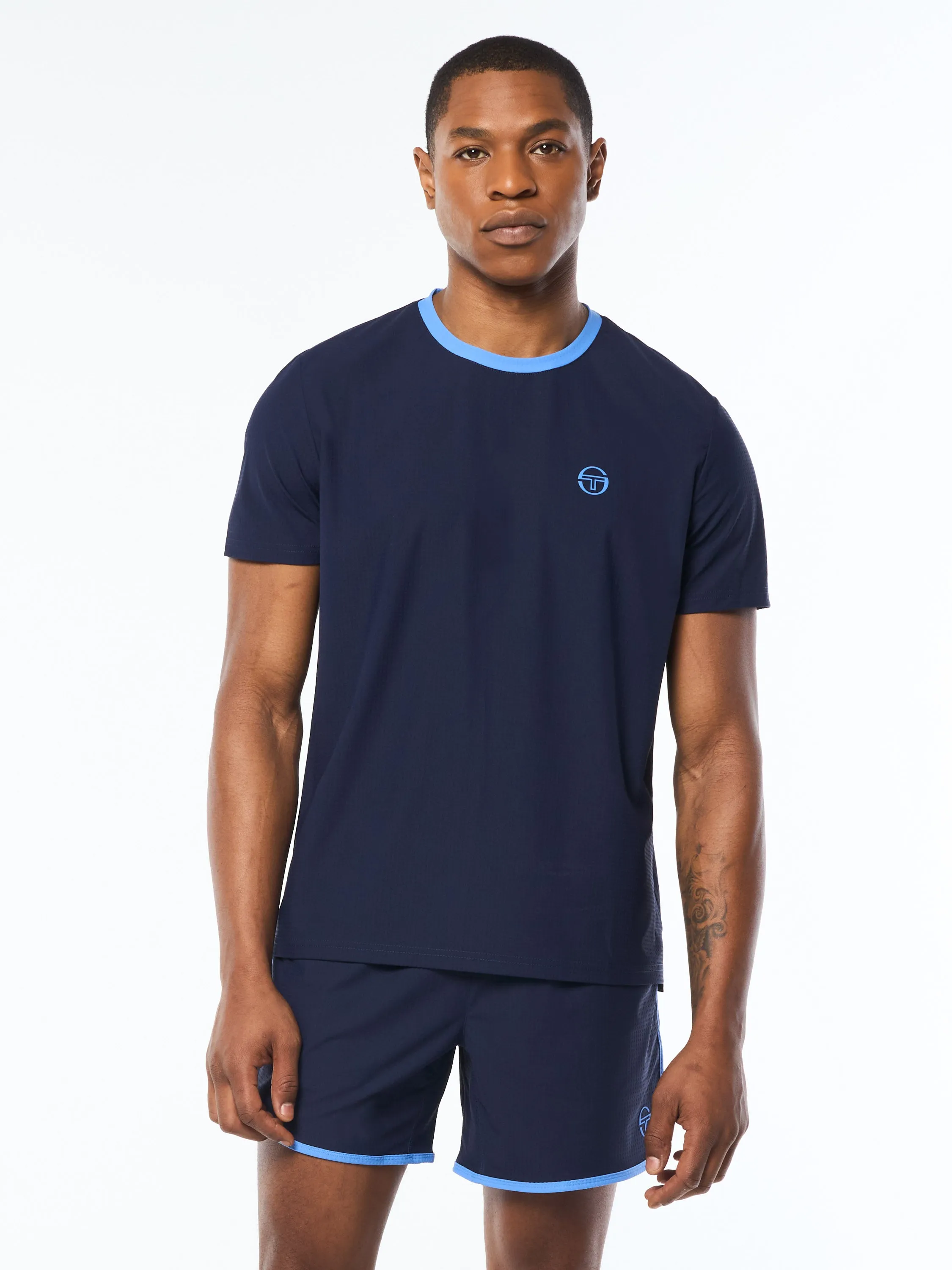 Grata Active T-Shirt- Maritime Blue sold by Sergio Tacchini