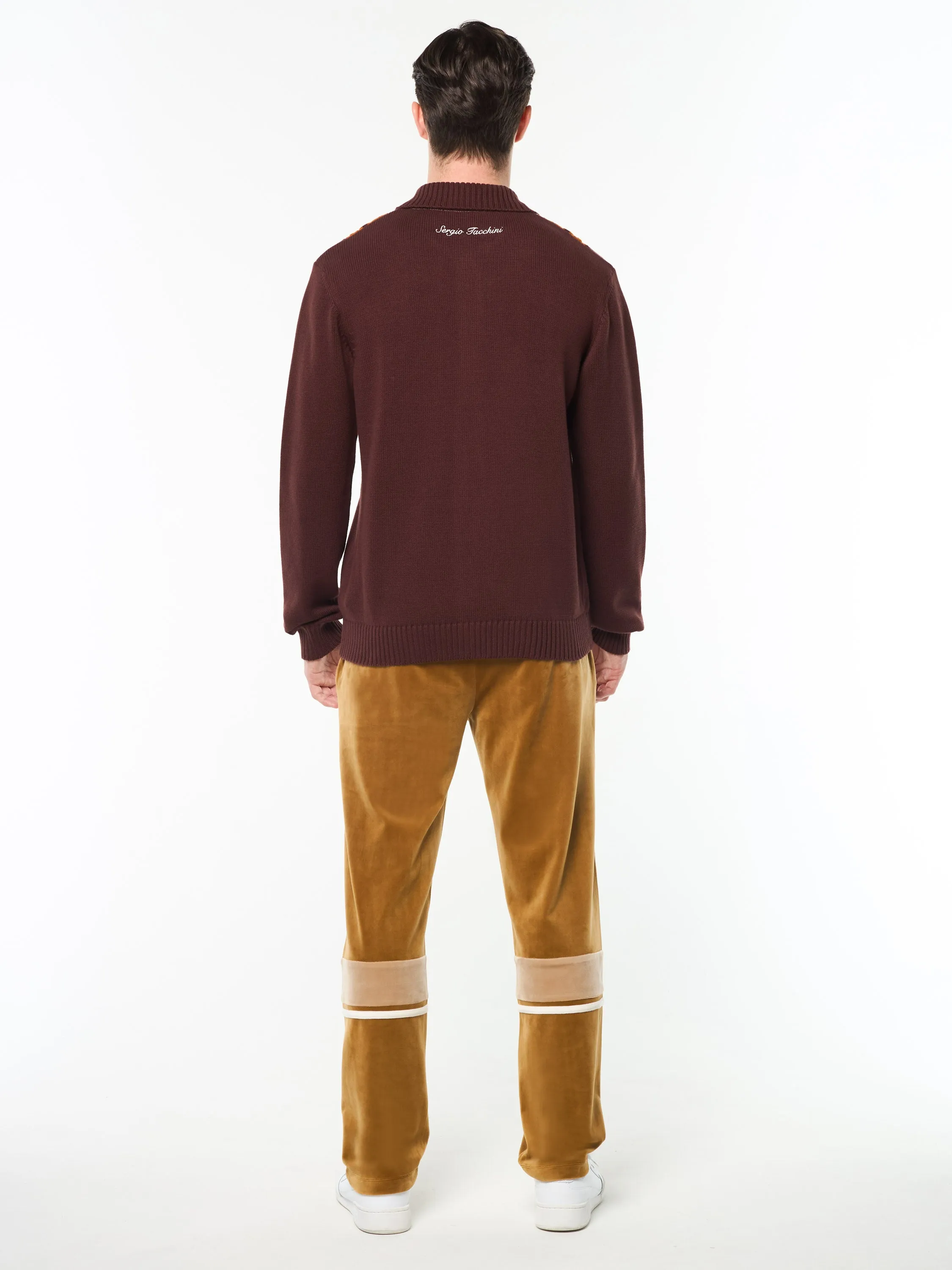 Bruni Knit Cardigan- Bitter Chocolate sold by Sergio Tacchini product image thumbnail 4