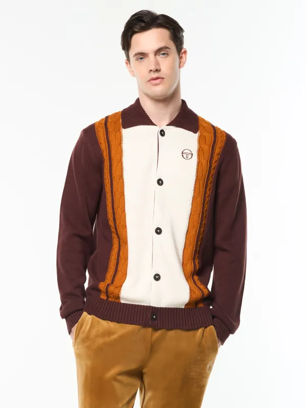 Bruni Knit Cardigan- Bitter Chocolate made by Sergio Tacchini