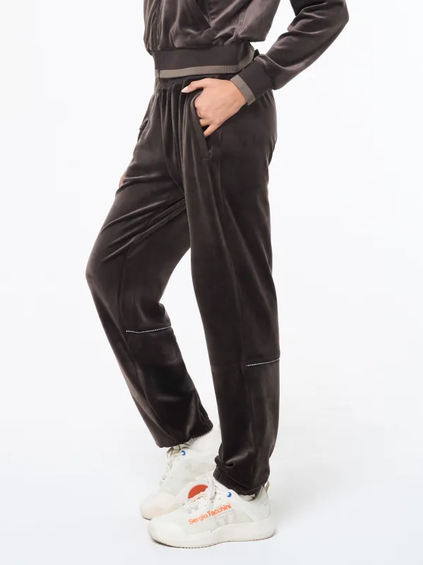 Leta Velour Pant- Mulch sold by Sergio Tacchini