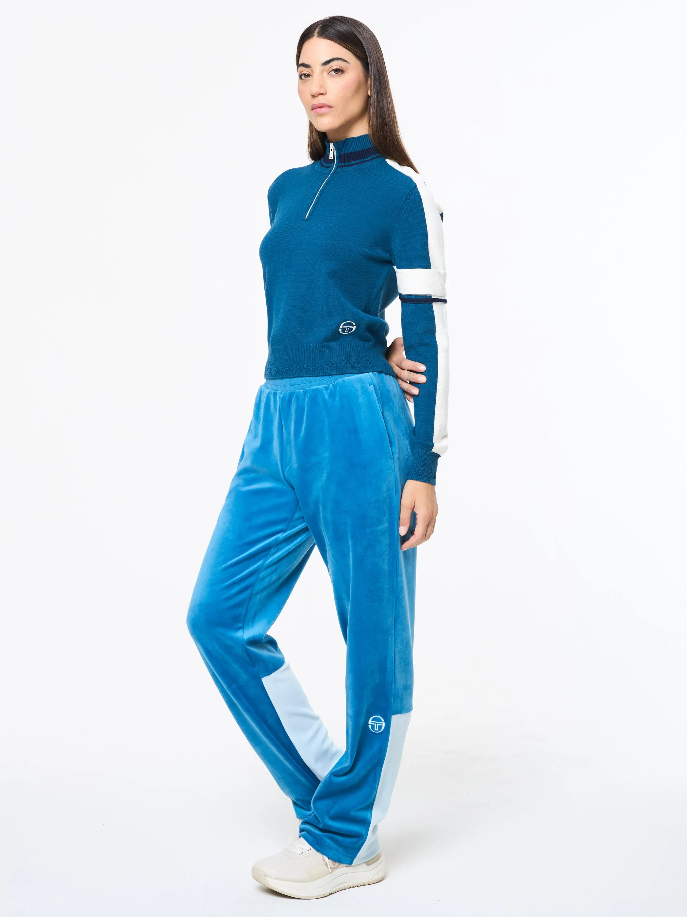 Nota Knit Quarter Zip- Mykonos Blue sold by Sergio Tacchini product image thumbnail 3
