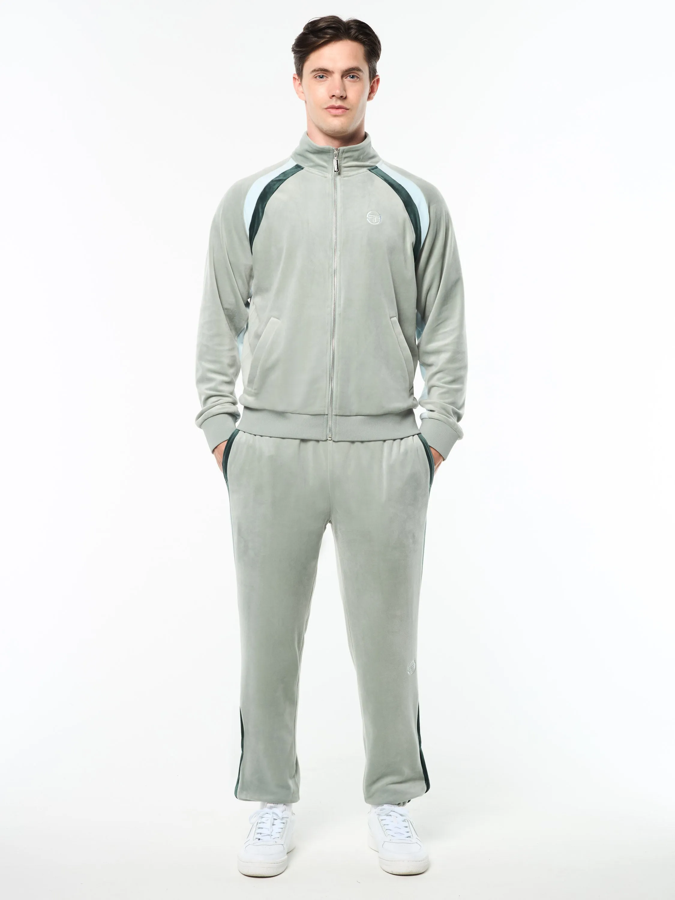 Banda Velour Track Jacket- Slate Gray sold by Sergio Tacchini product image thumbnail 3