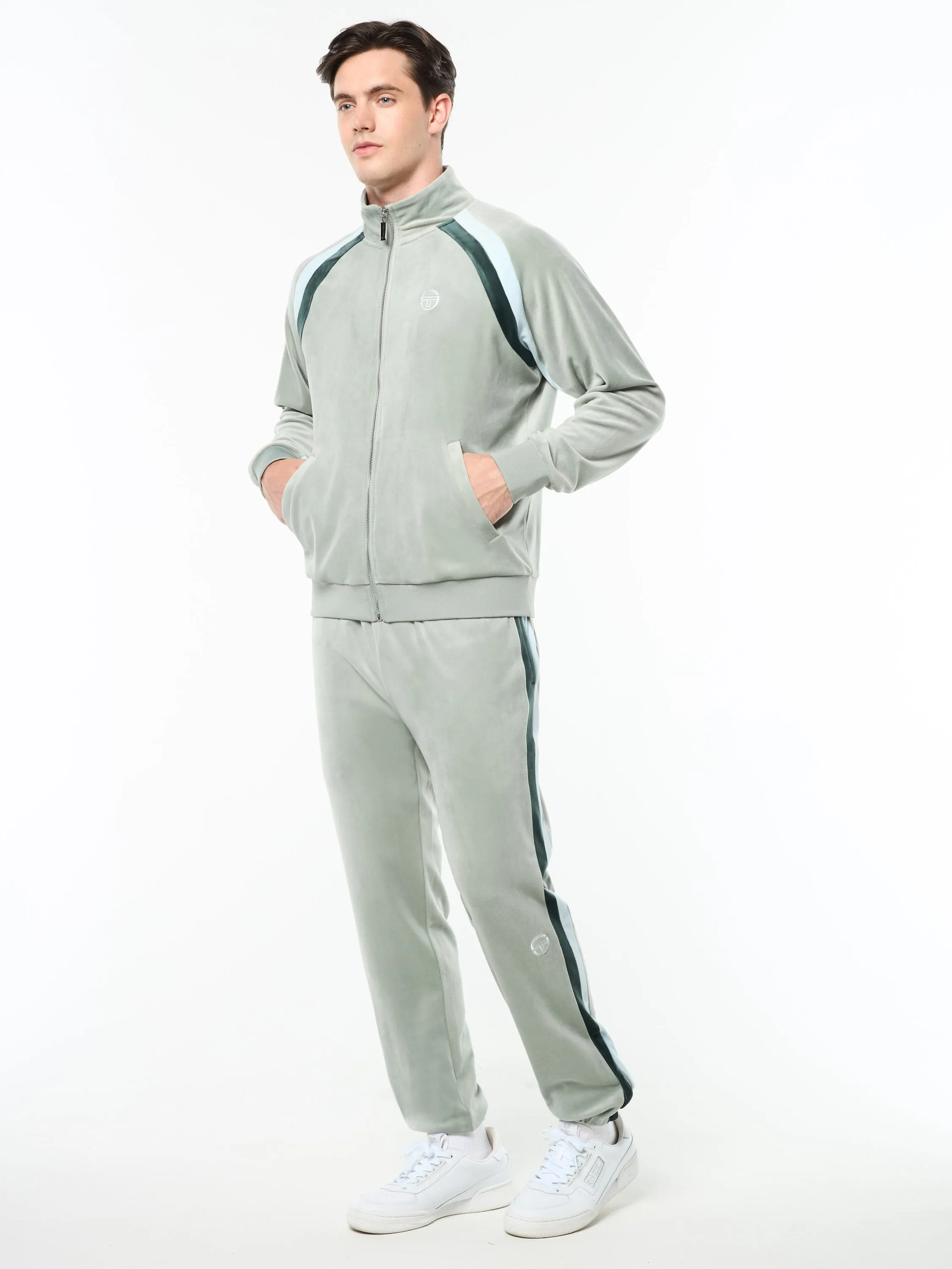 Banda Velour Track Jacket- Slate Gray sold by Sergio Tacchini product image thumbnail 4