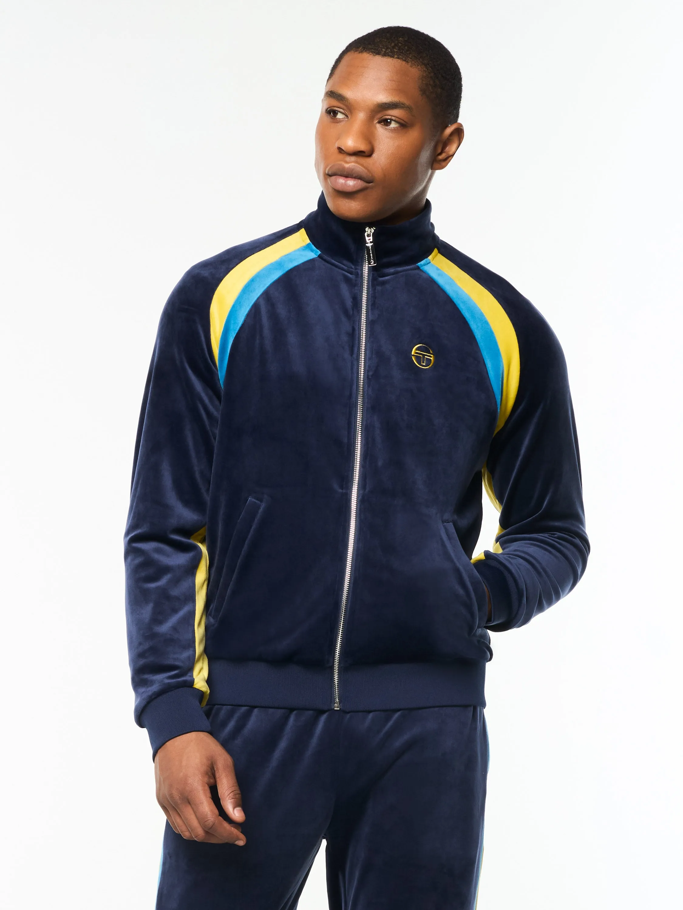 Banda Velour Track Jacket- Maritime Blue sold by Sergio Tacchini product image thumbnail 2
