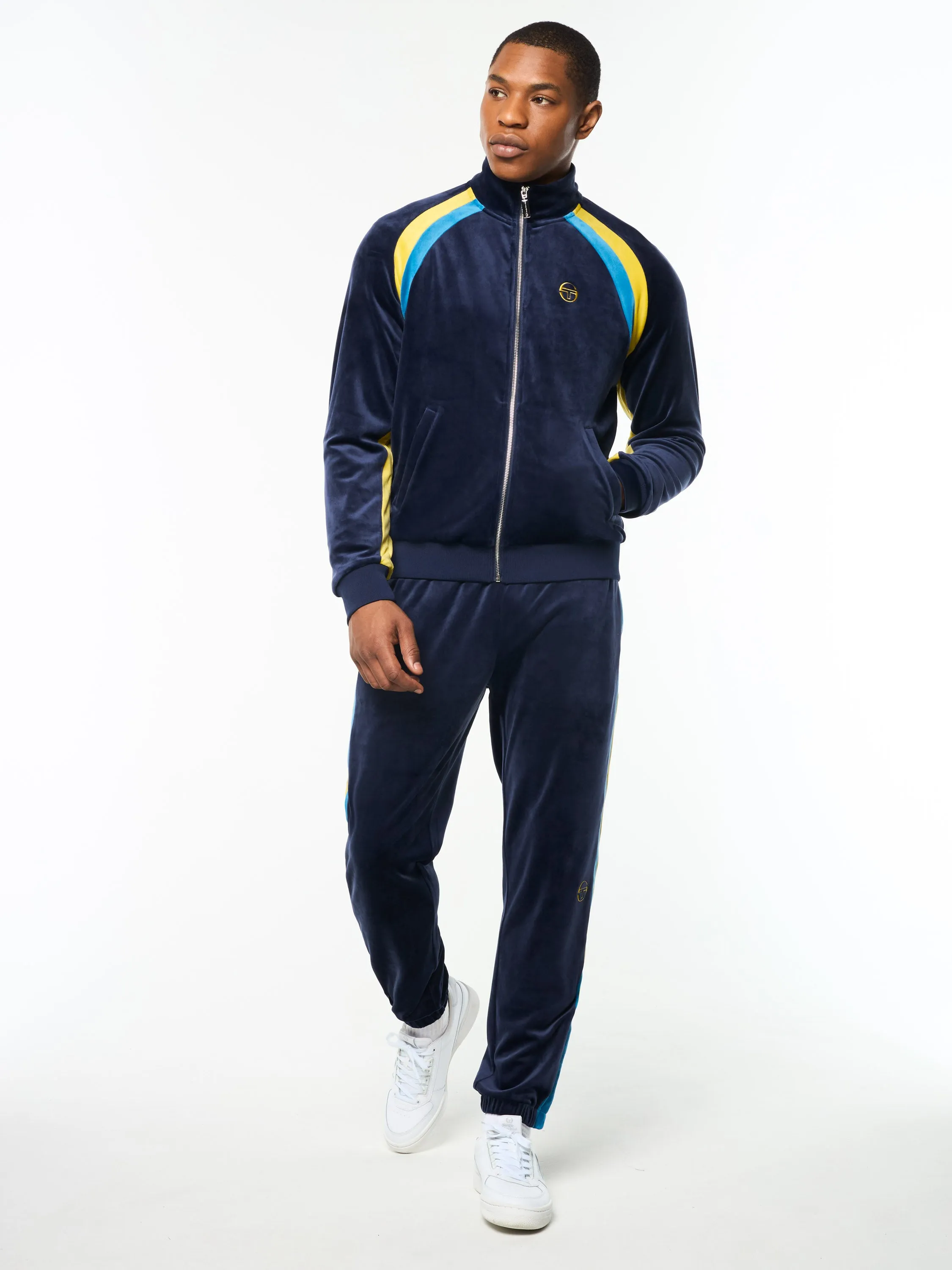 Banda Velour Track Jacket- Maritime Blue sold by Sergio Tacchini product image thumbnail 3