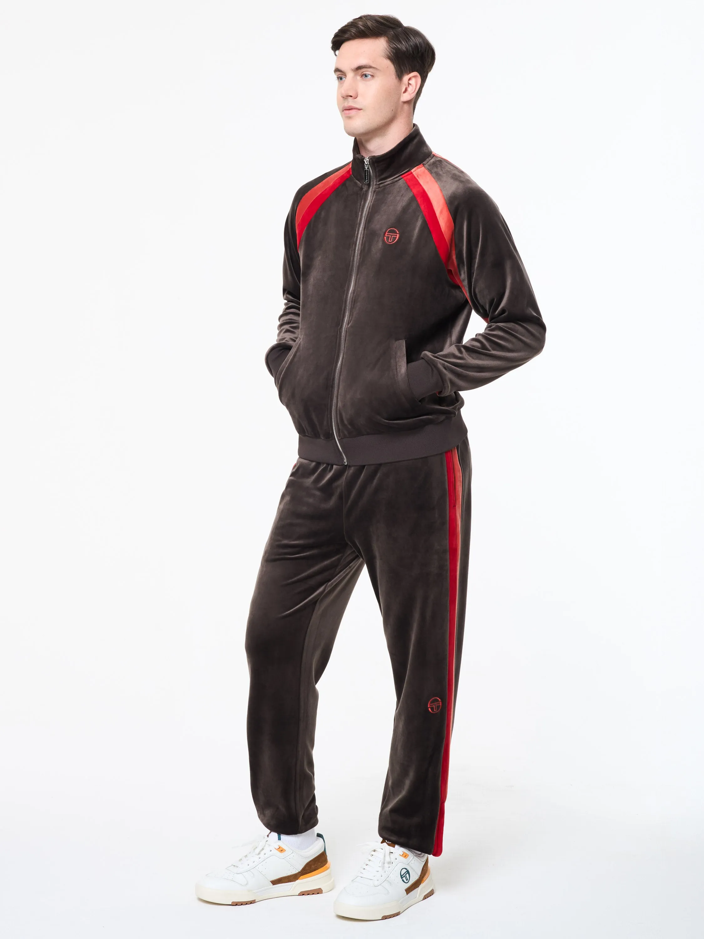 Banda Velour Track Jacket- Mulch sold by Sergio Tacchini product image thumbnail 4