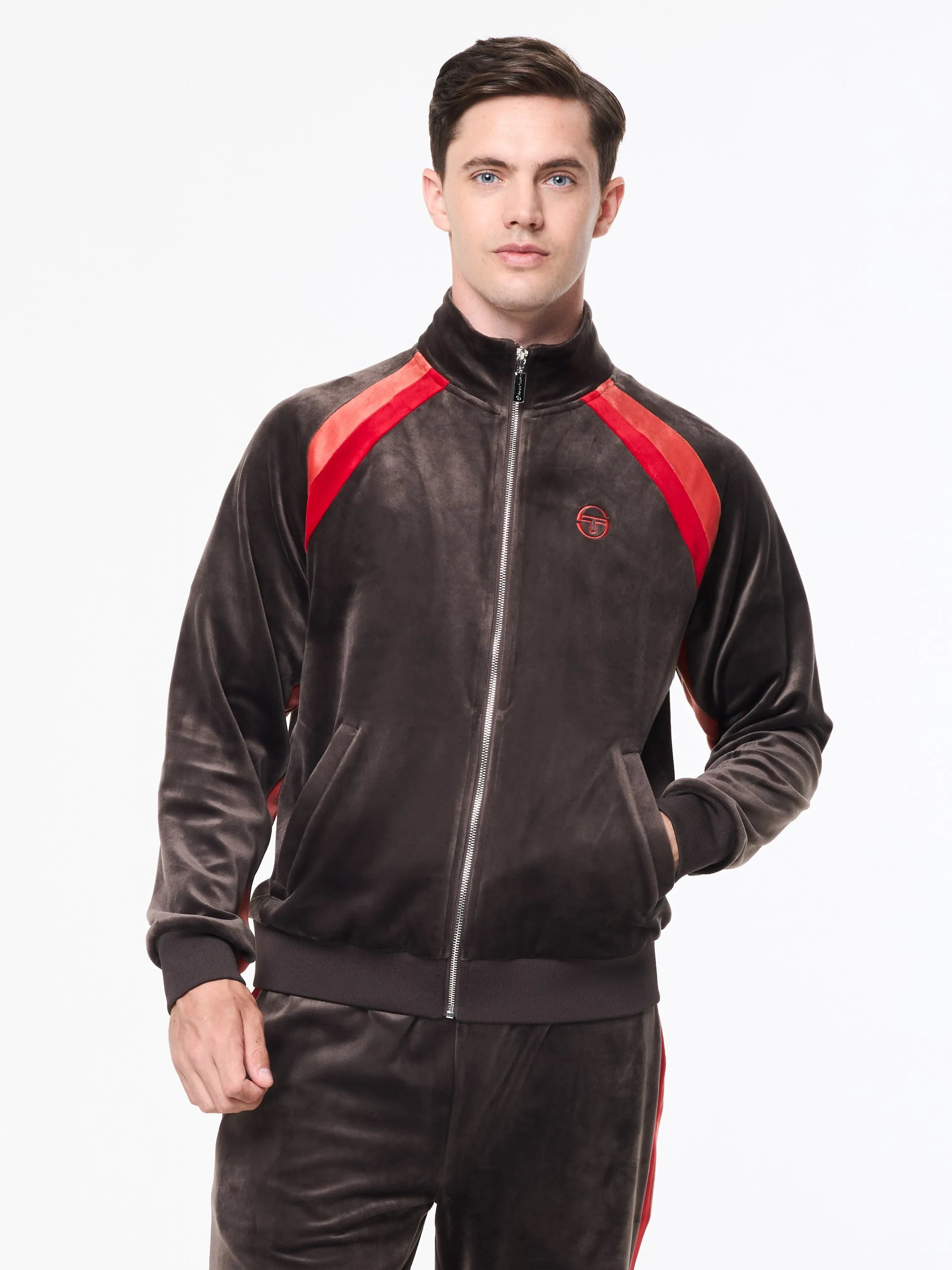 Banda Velour Track Jacket- Mulch sold by Sergio Tacchini product image thumbnail 2