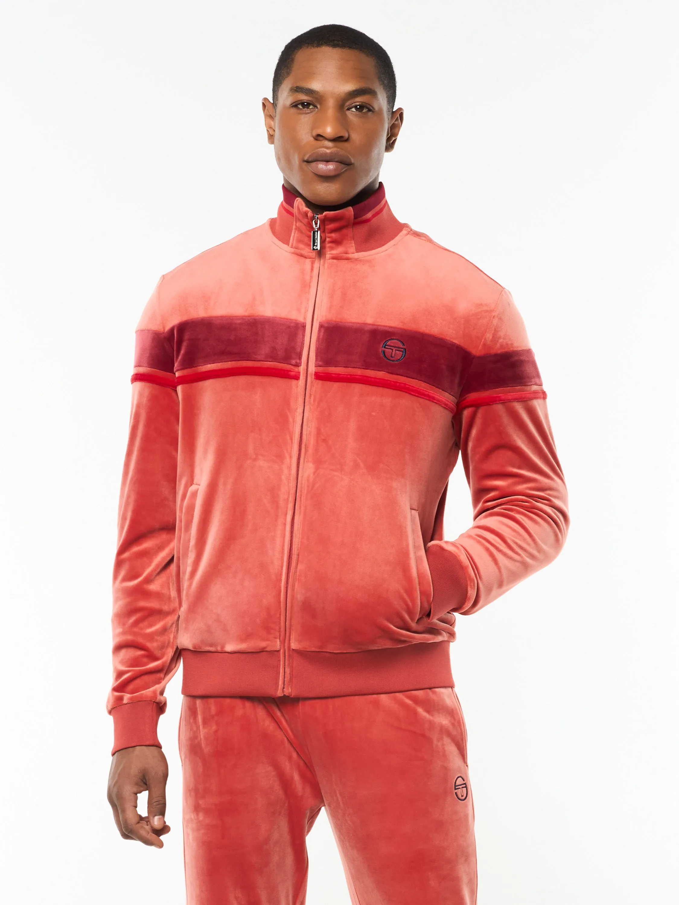 Damarindo Velour Track Jacket- Hot Sauce sold by Sergio Tacchini product image thumbnail 2