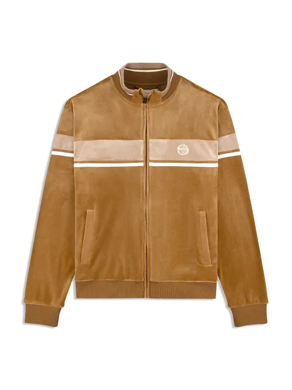 Damarindo Velour Track Jacket- Bronze Brown sold by Sergio Tacchini