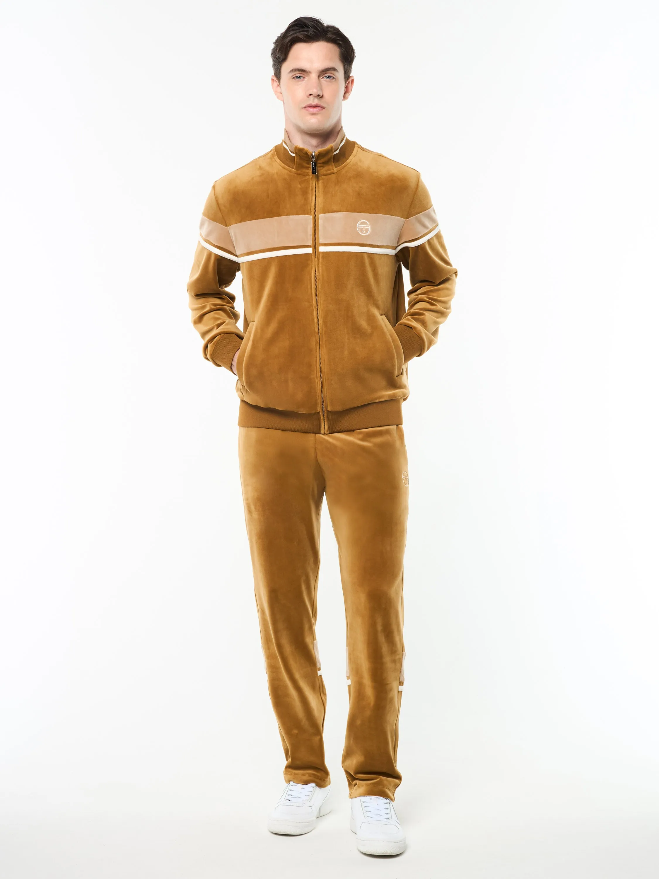 Damarindo Velour Track Jacket- Bronze Brown sold by Sergio Tacchini product image thumbnail 3