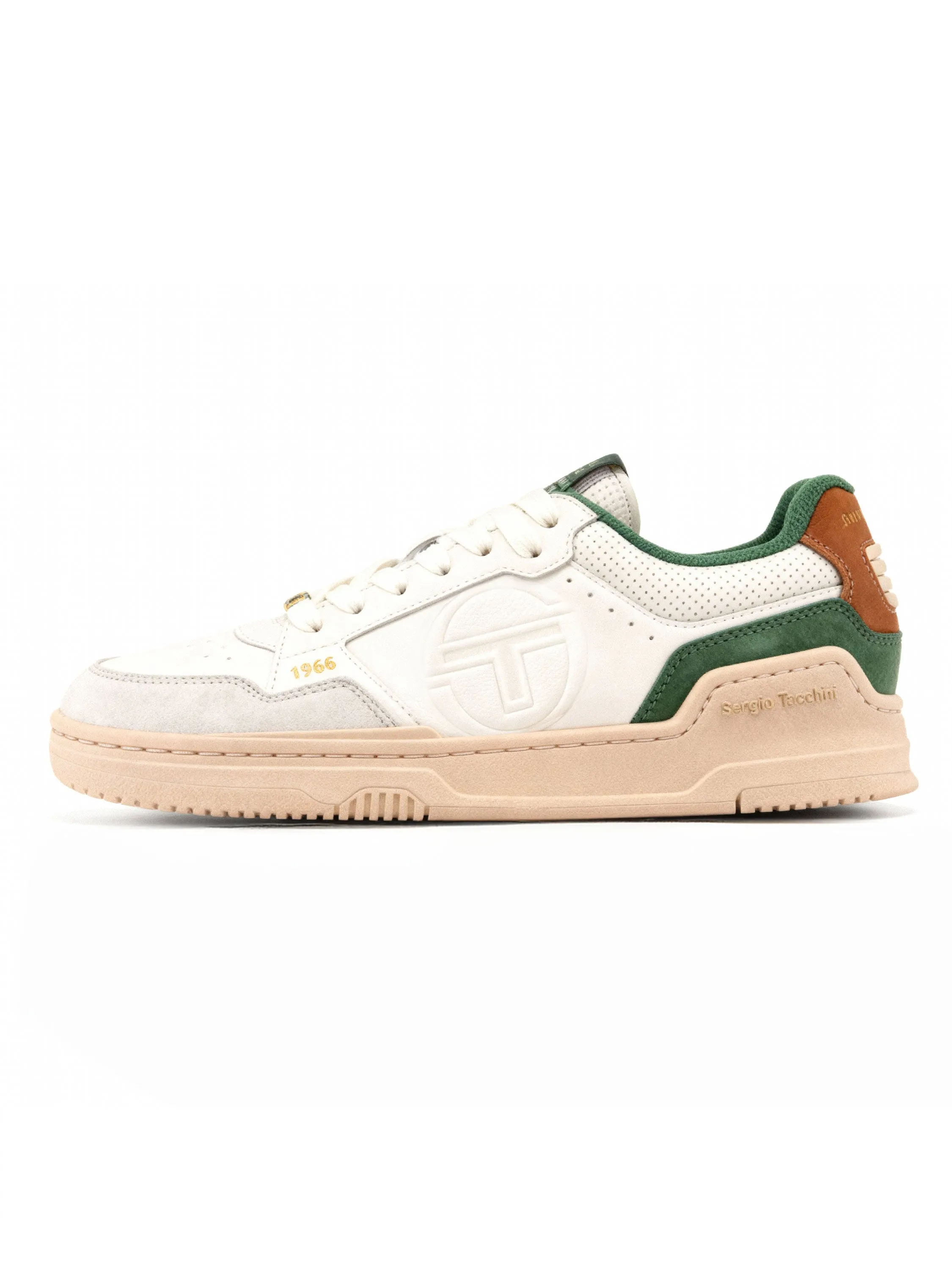 Prime Shot DA Ultra Sneaker-Antique White/Wood Ash/Garden Green sold by Sergio Tacchini