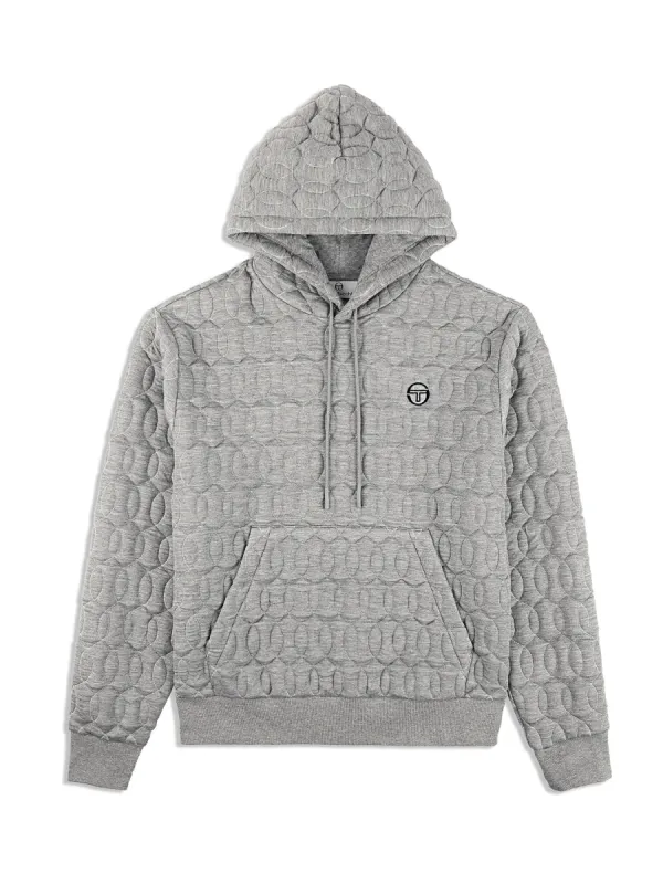 Aversa Quilted Hoodie- Light Heather Grey sold by Sergio Tacchini