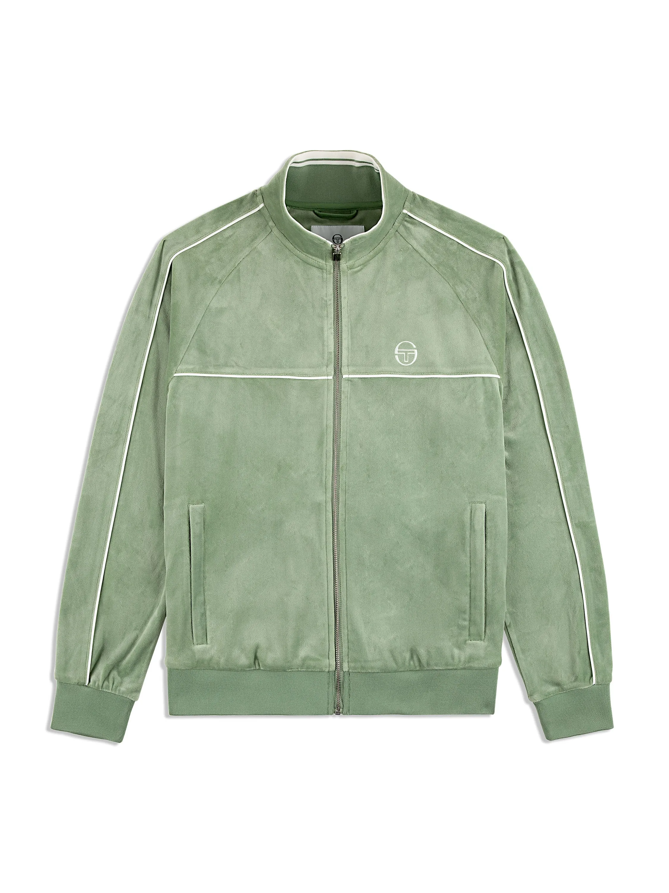 Lioni Velour Track Jacket- Hedge Green sold by Sergio Tacchini