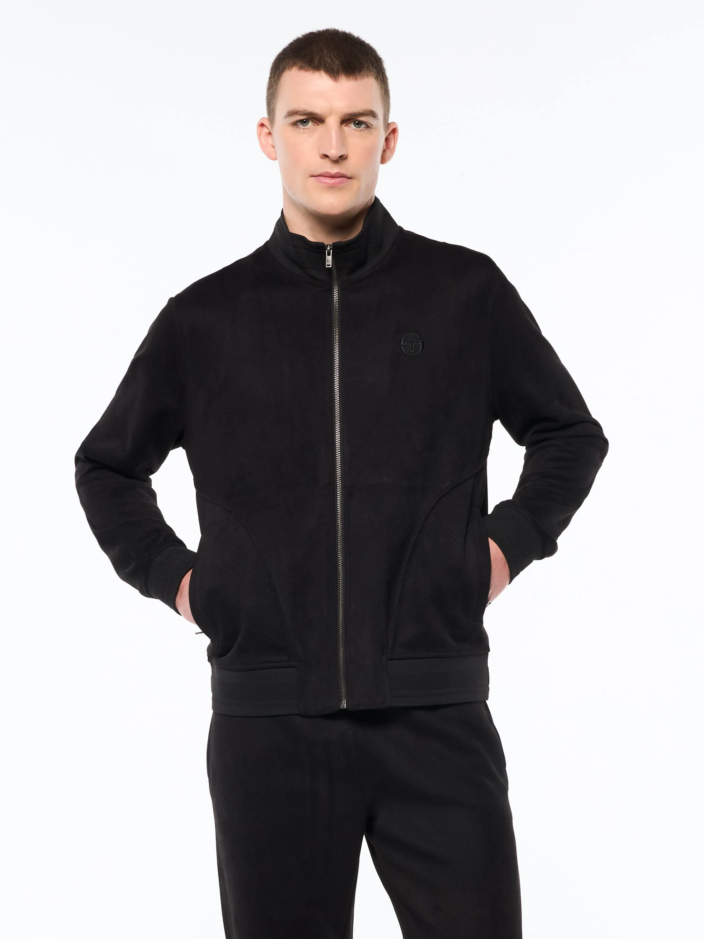 Camoscio Track Jacket- Black Beauty sold by Sergio Tacchini product image thumbnail 2
