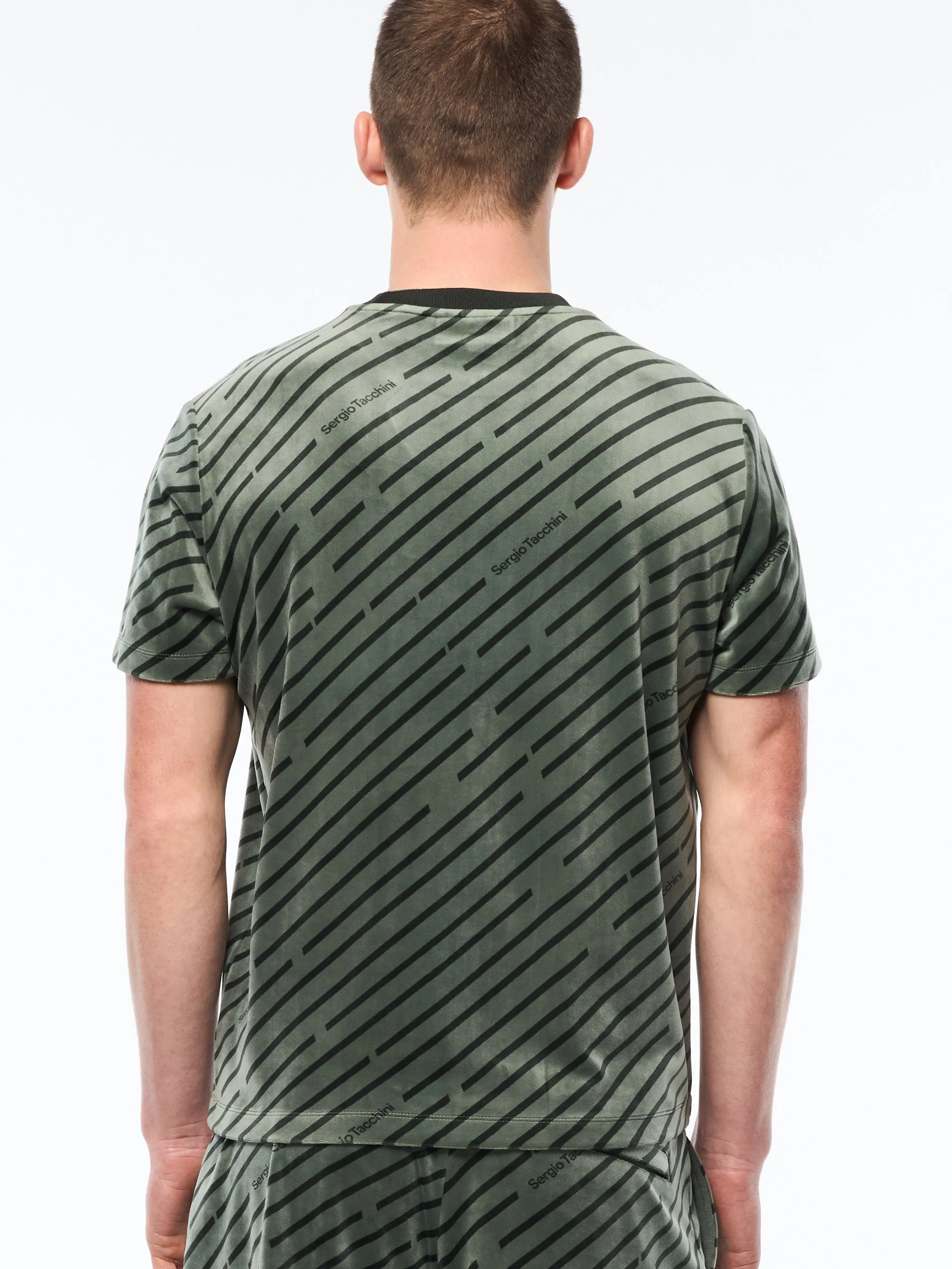 Obliquo Velour T-Shirt-Agave Green sold by Sergio Tacchini product image thumbnail 5