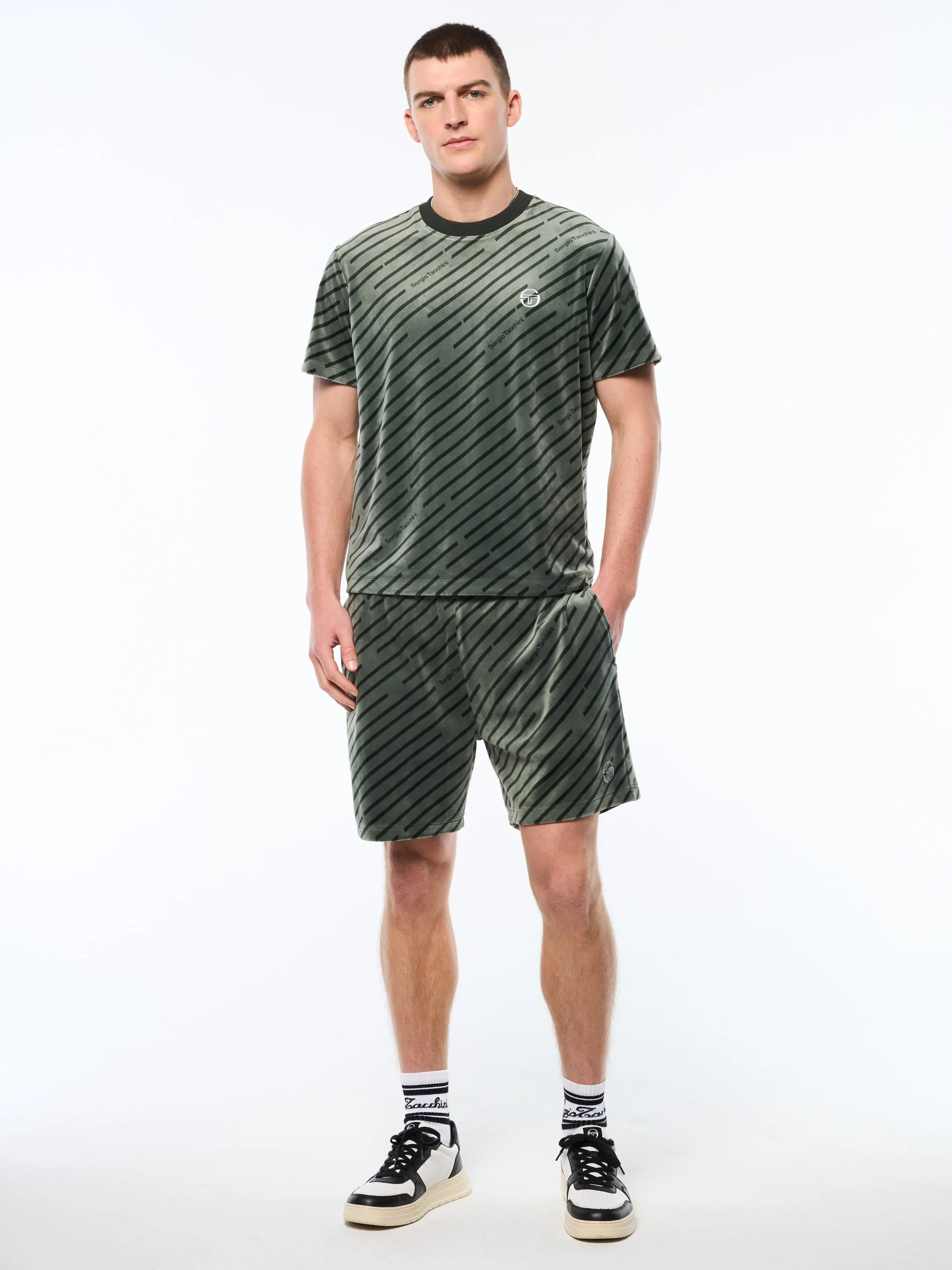 Obliquo Velour T-Shirt-Agave Green sold by Sergio Tacchini product image thumbnail 3