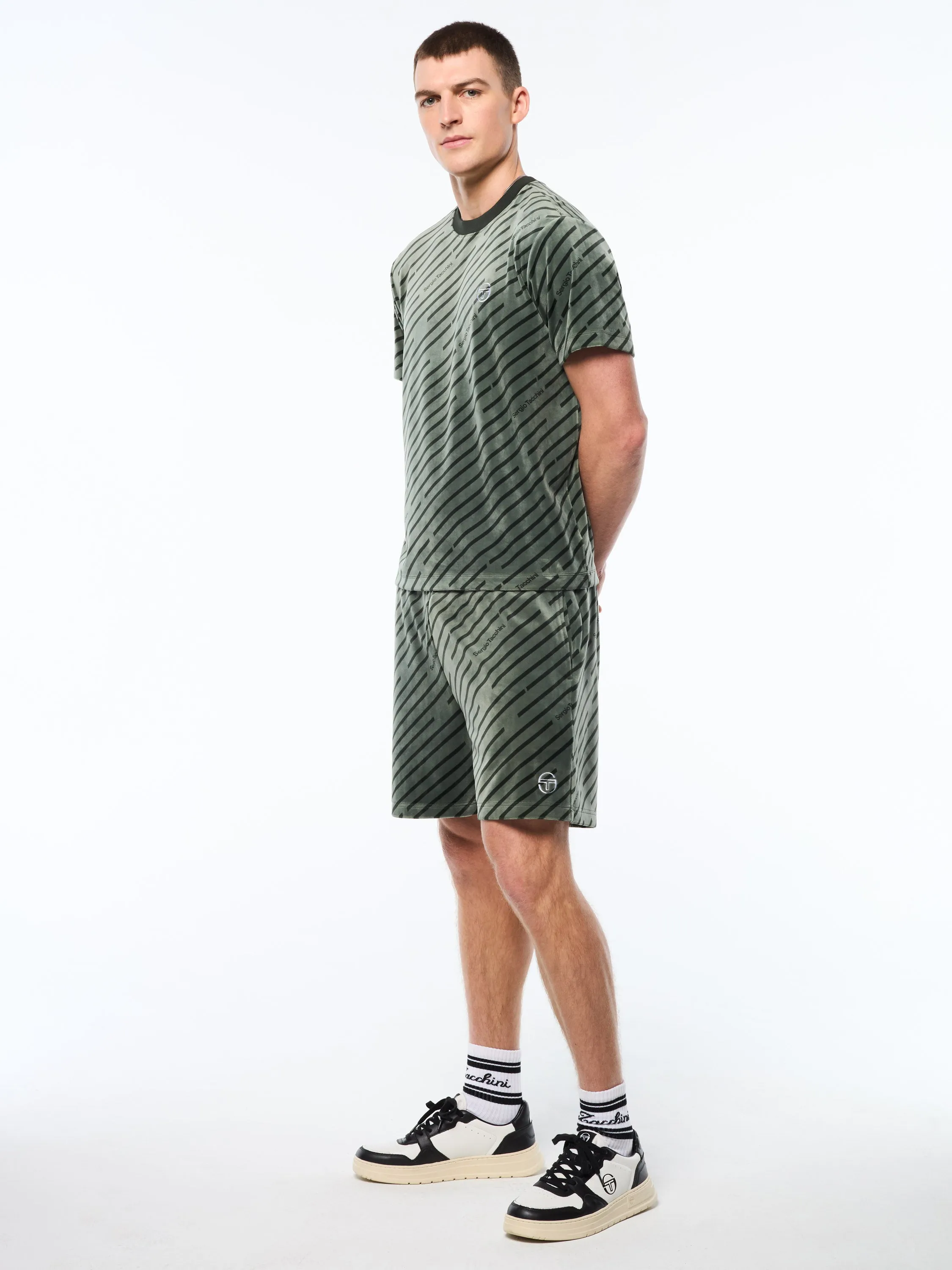 Obliquo Velour T-Shirt-Agave Green sold by Sergio Tacchini product image thumbnail 4