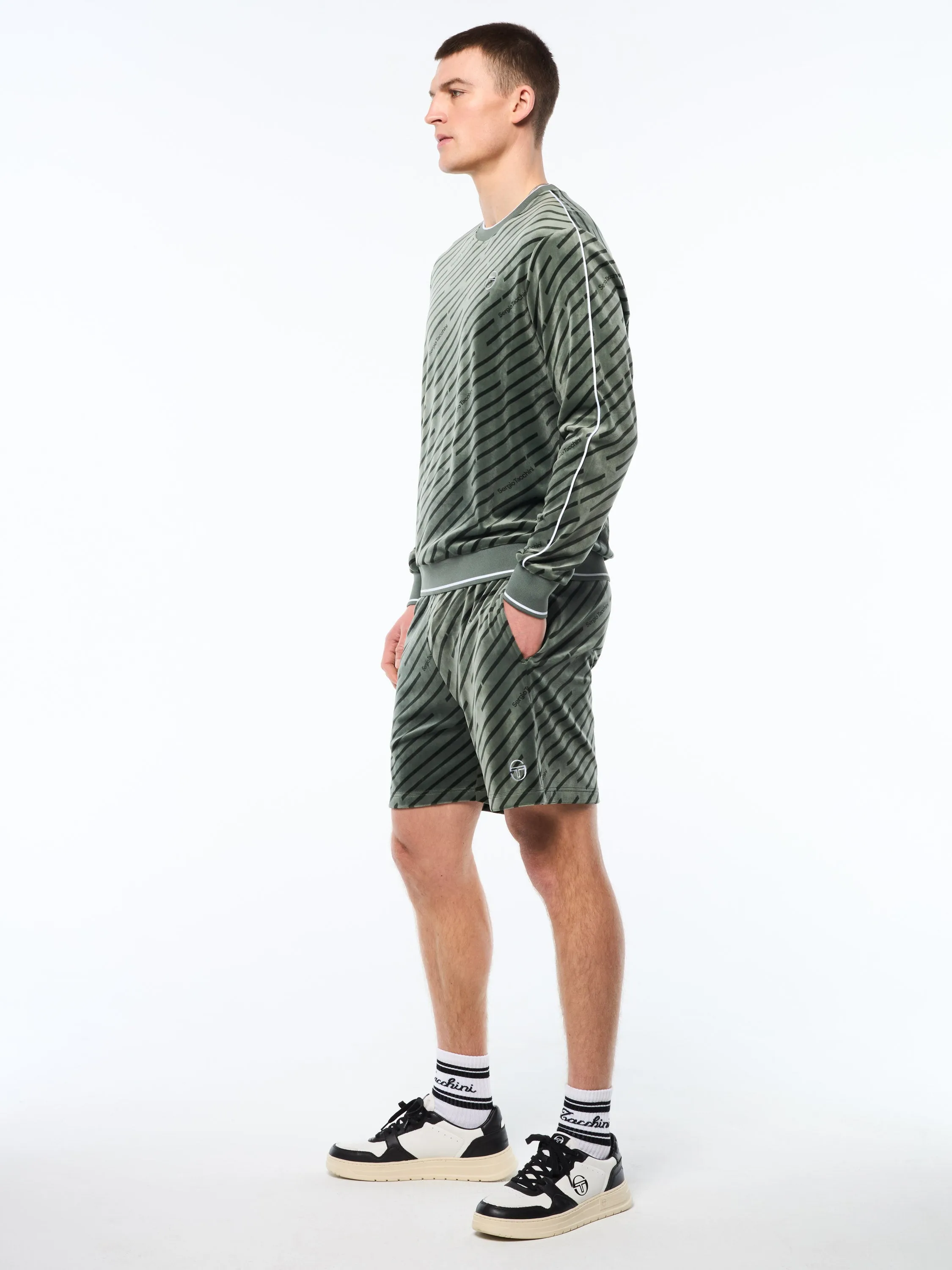 Obliquo Velour Crewneck-Agave Green sold by Sergio Tacchini product image thumbnail 4