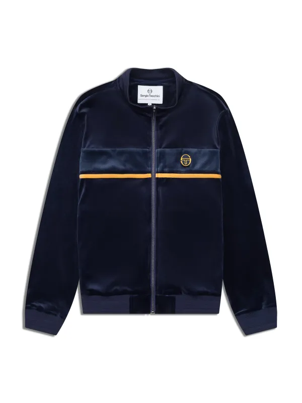 Forato Velour Track Jacket-Maritime Blue sold by Sergio Tacchini
