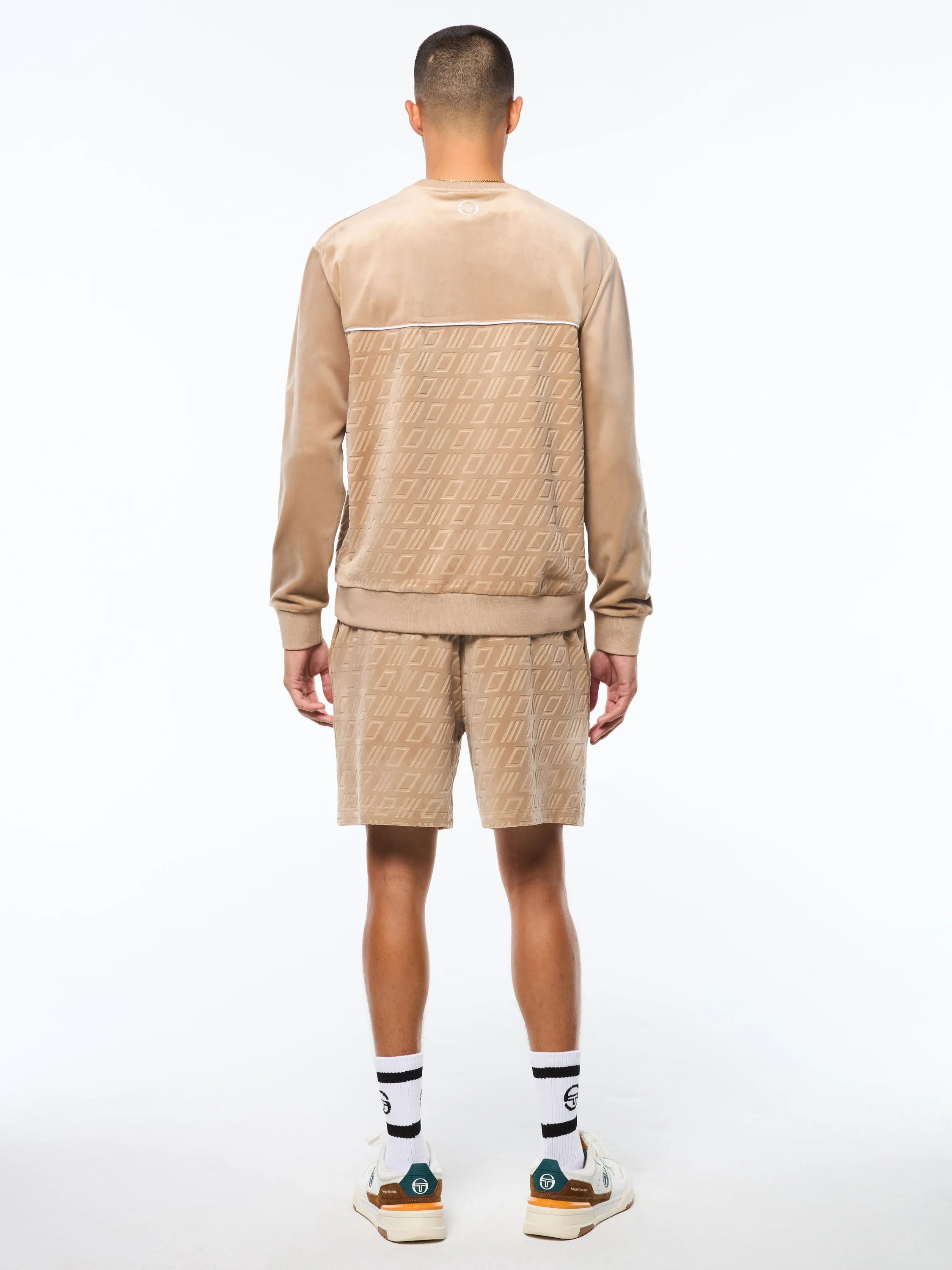 Bandiera Debossed Velour Crewneck-Humus sold by Sergio Tacchini product image thumbnail 5