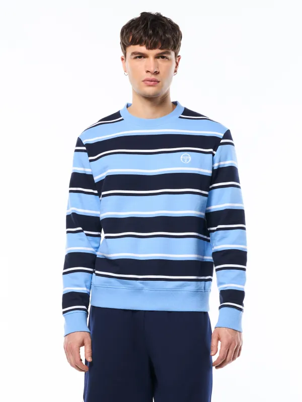 Strisce Stripe Crewneck-Maritime Blue made by Sergio Tacchini