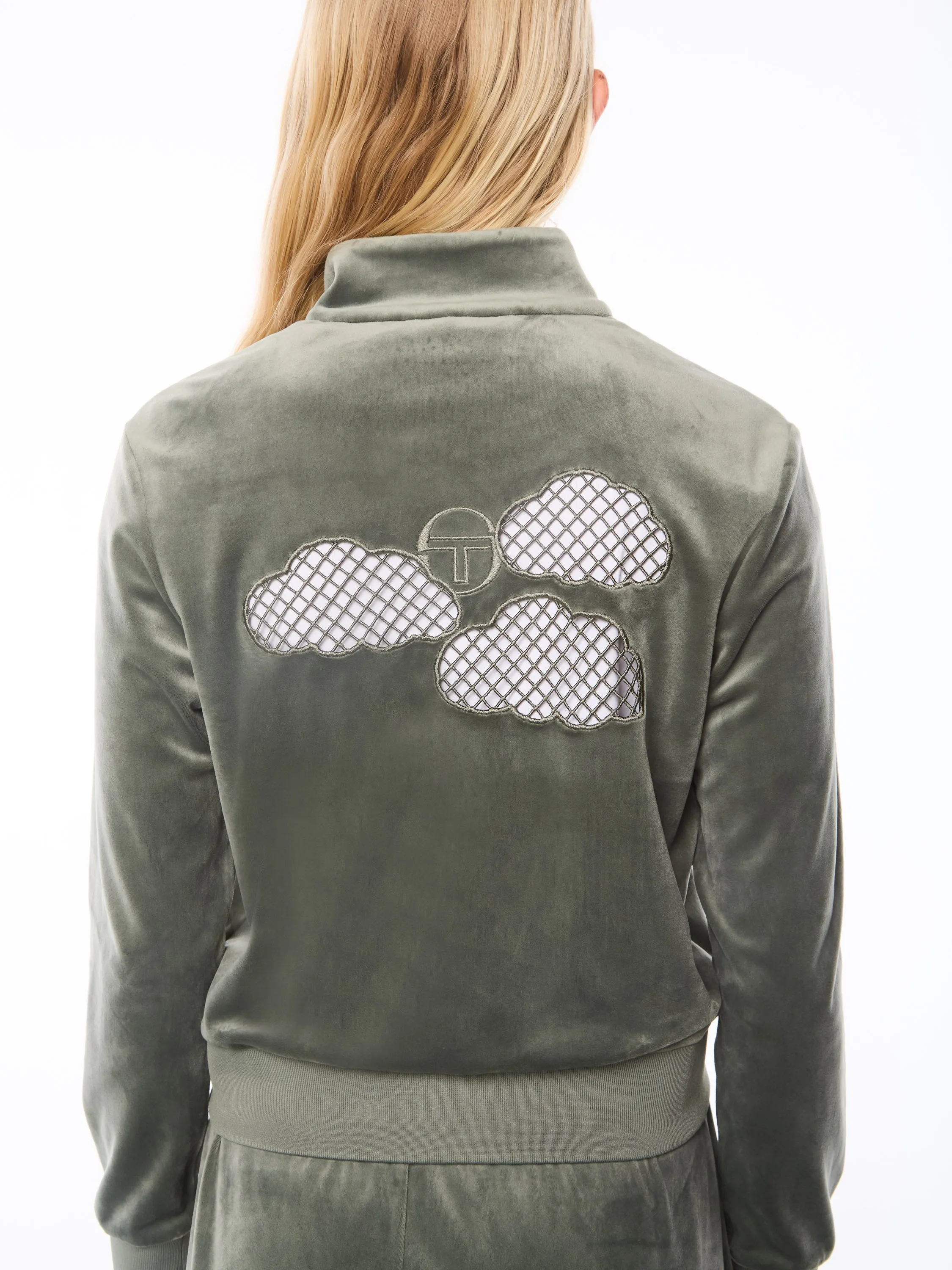 Nuvola Velour Track Jacket-Agave Green sold by Sergio Tacchini product image thumbnail 2