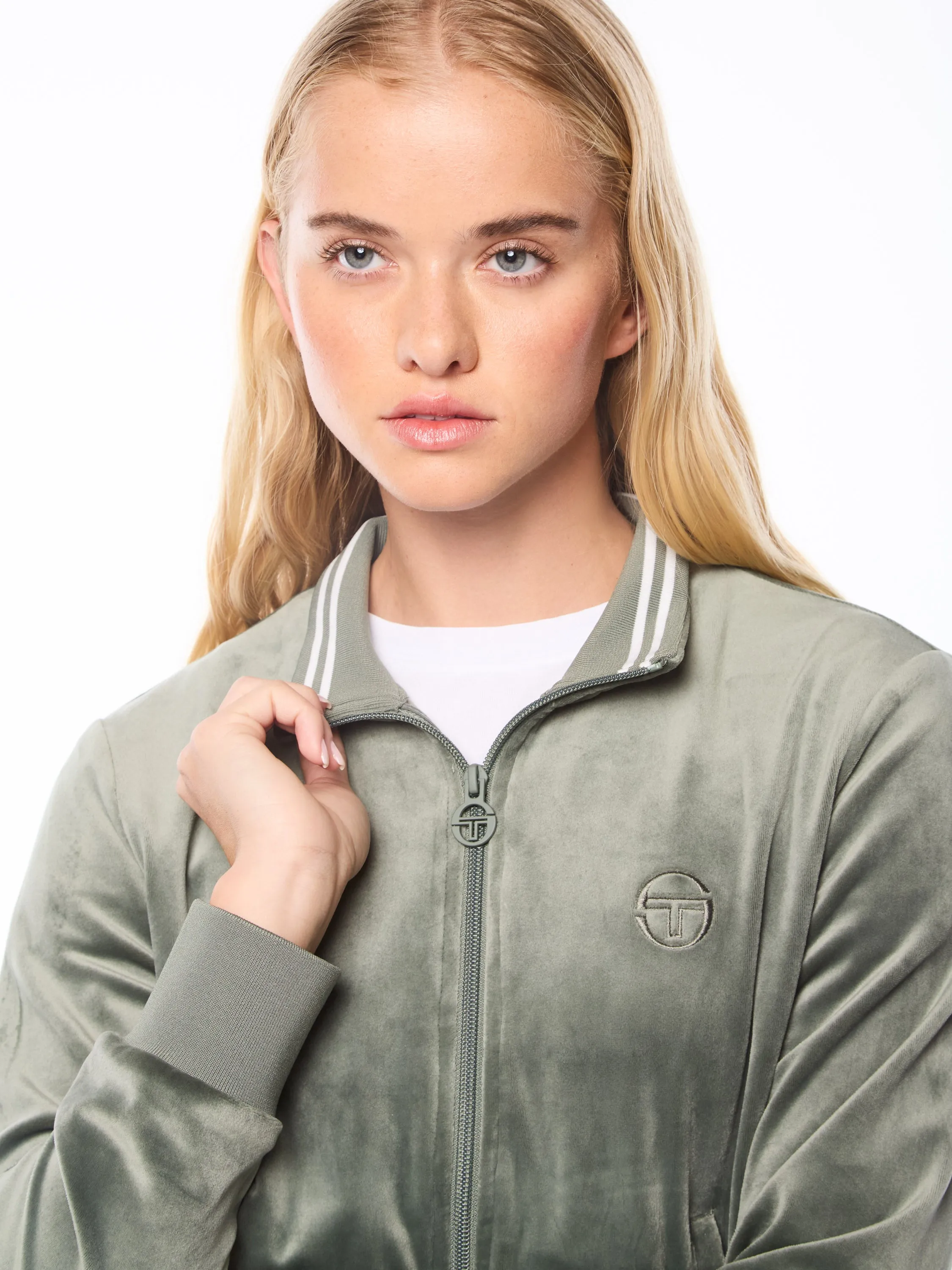 Nuvola Velour Track Jacket-Agave Green sold by Sergio Tacchini product image thumbnail 5