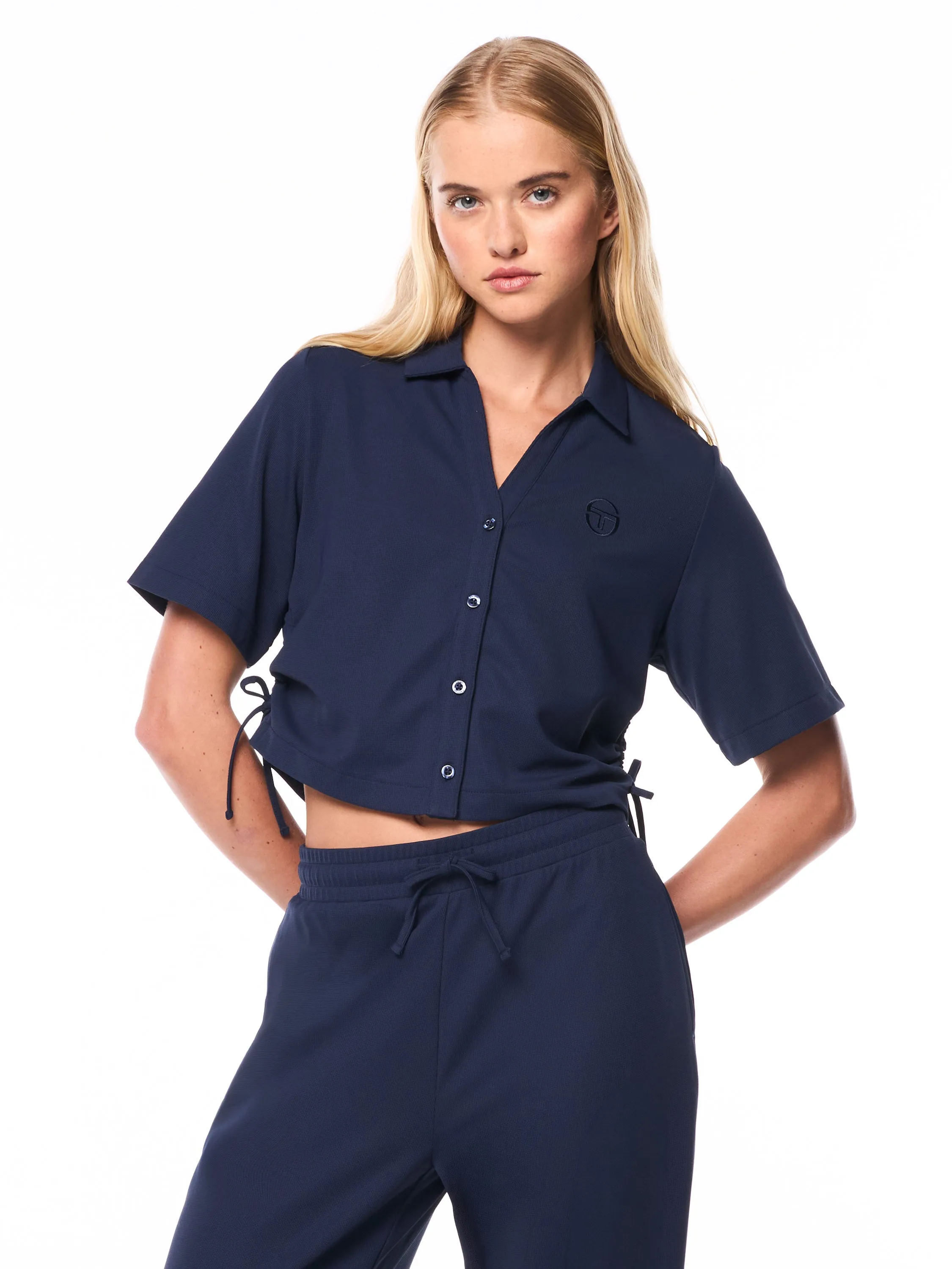 Mattea Cabana Shirt-Maritime Blue sold by Sergio Tacchini