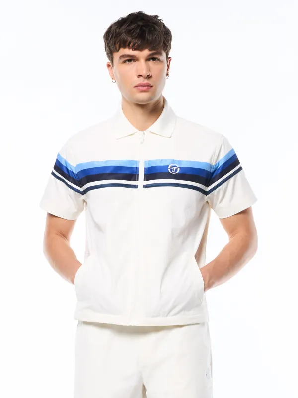 Striscia Short Sleeve Track Jacket-Gardenia made by Sergio Tacchini
