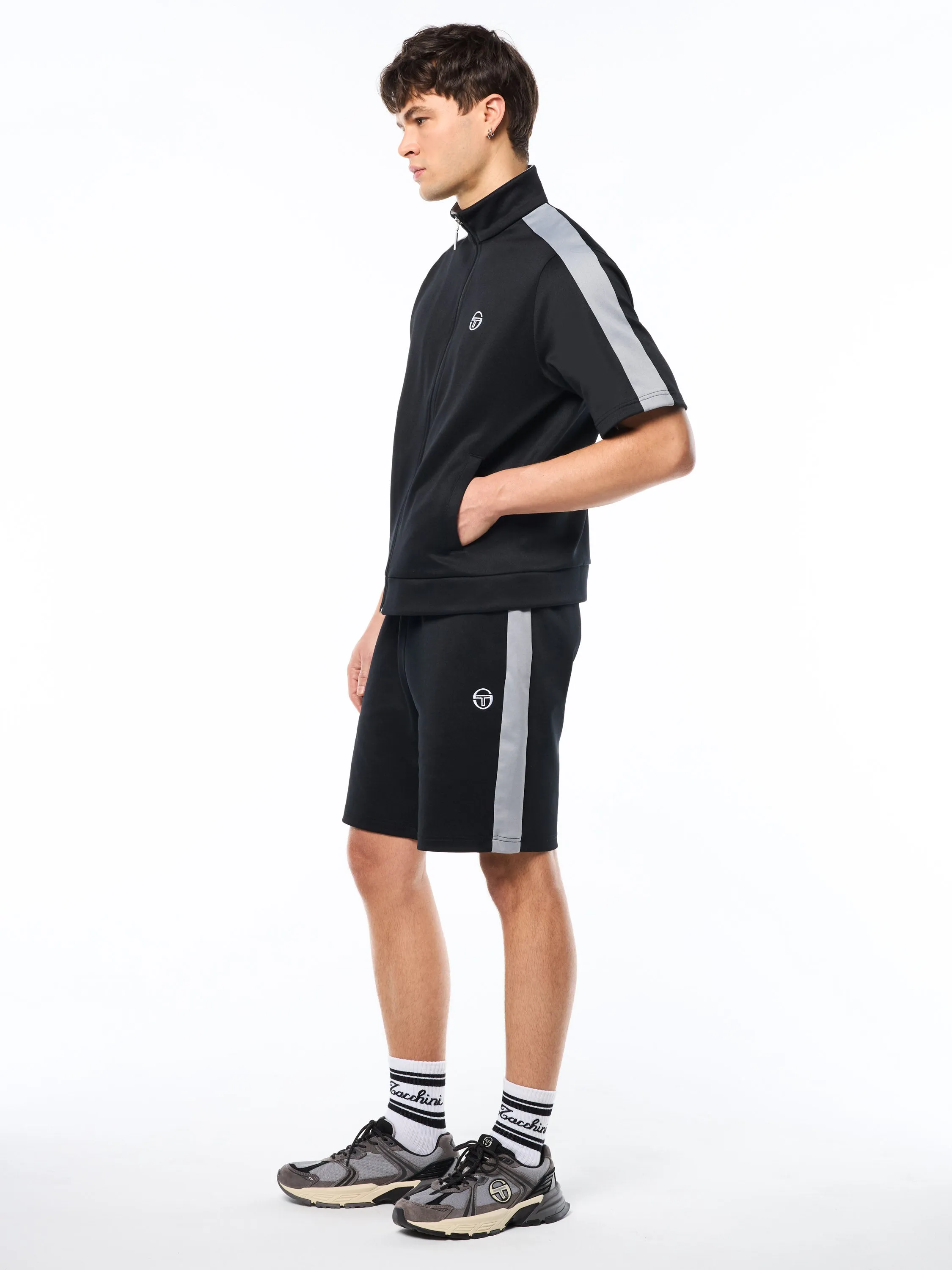 Viscotti Short Sleeve Track Jacket-Black Beauty sold by Sergio Tacchini product image thumbnail 4