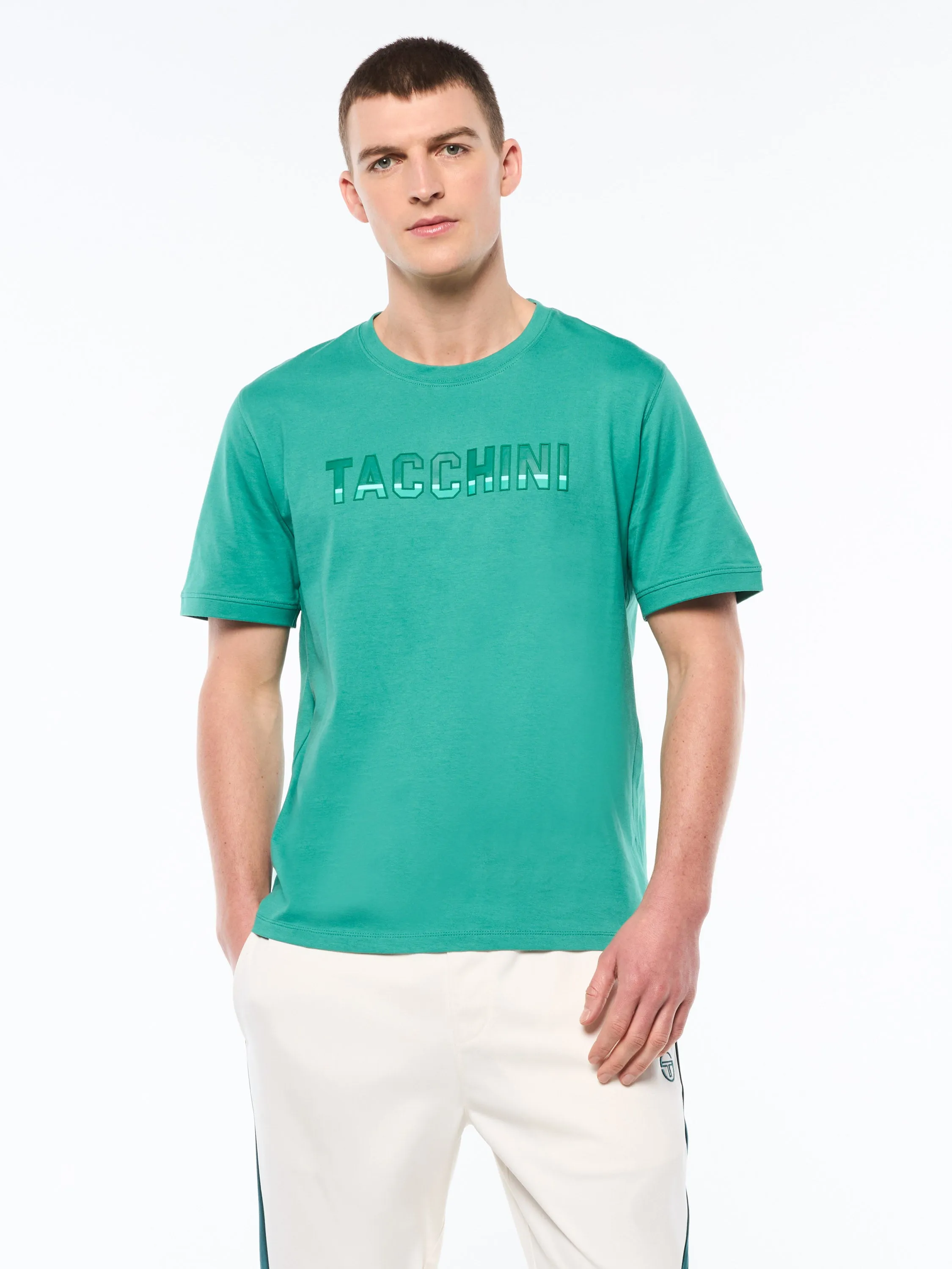 Strisce T-Shirt-Bottle Green sold by Sergio Tacchini