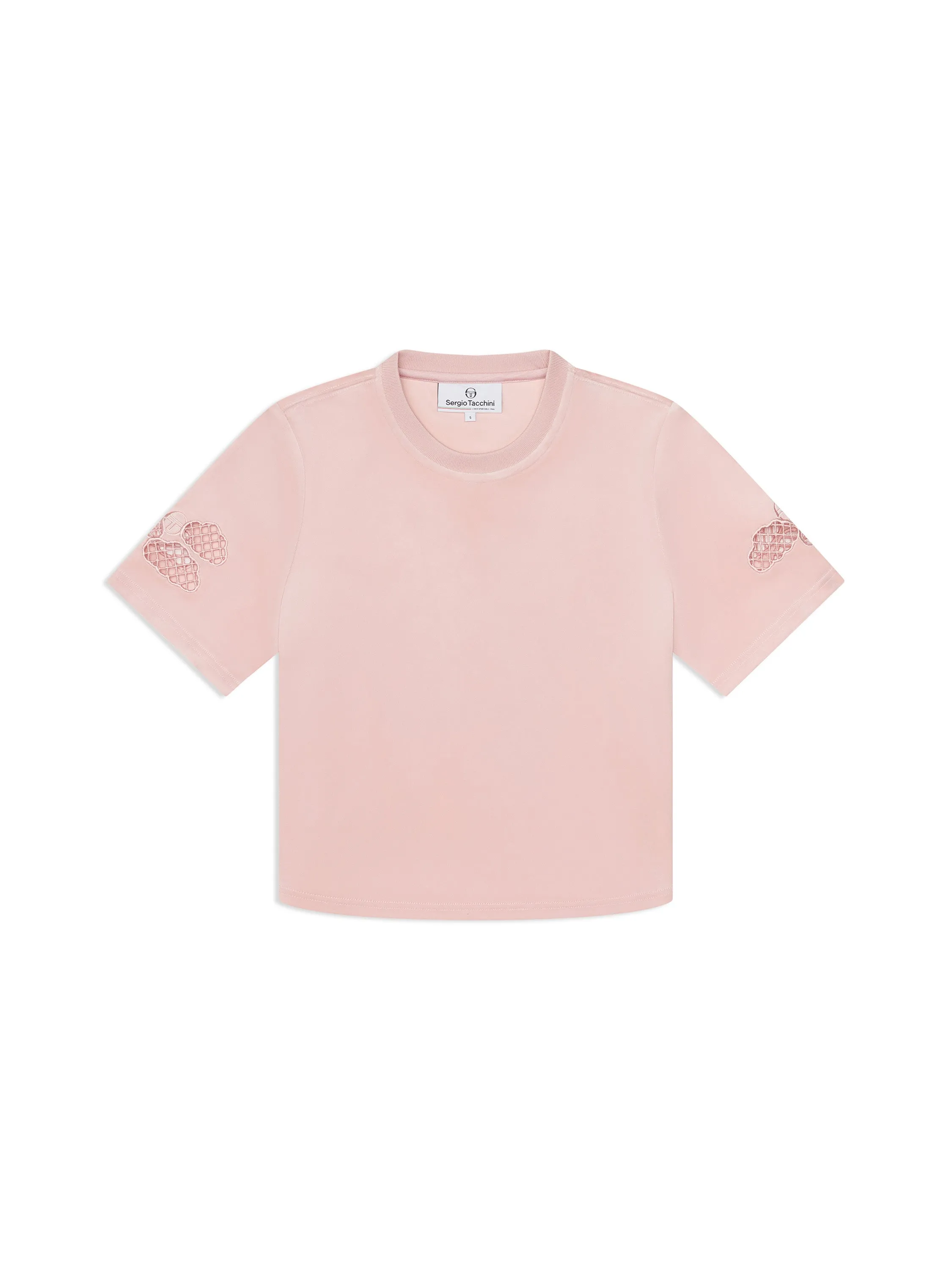 Nuvola Velour Cropped T-Shirt-Barely There sold by Sergio Tacchini product image thumbnail 2
