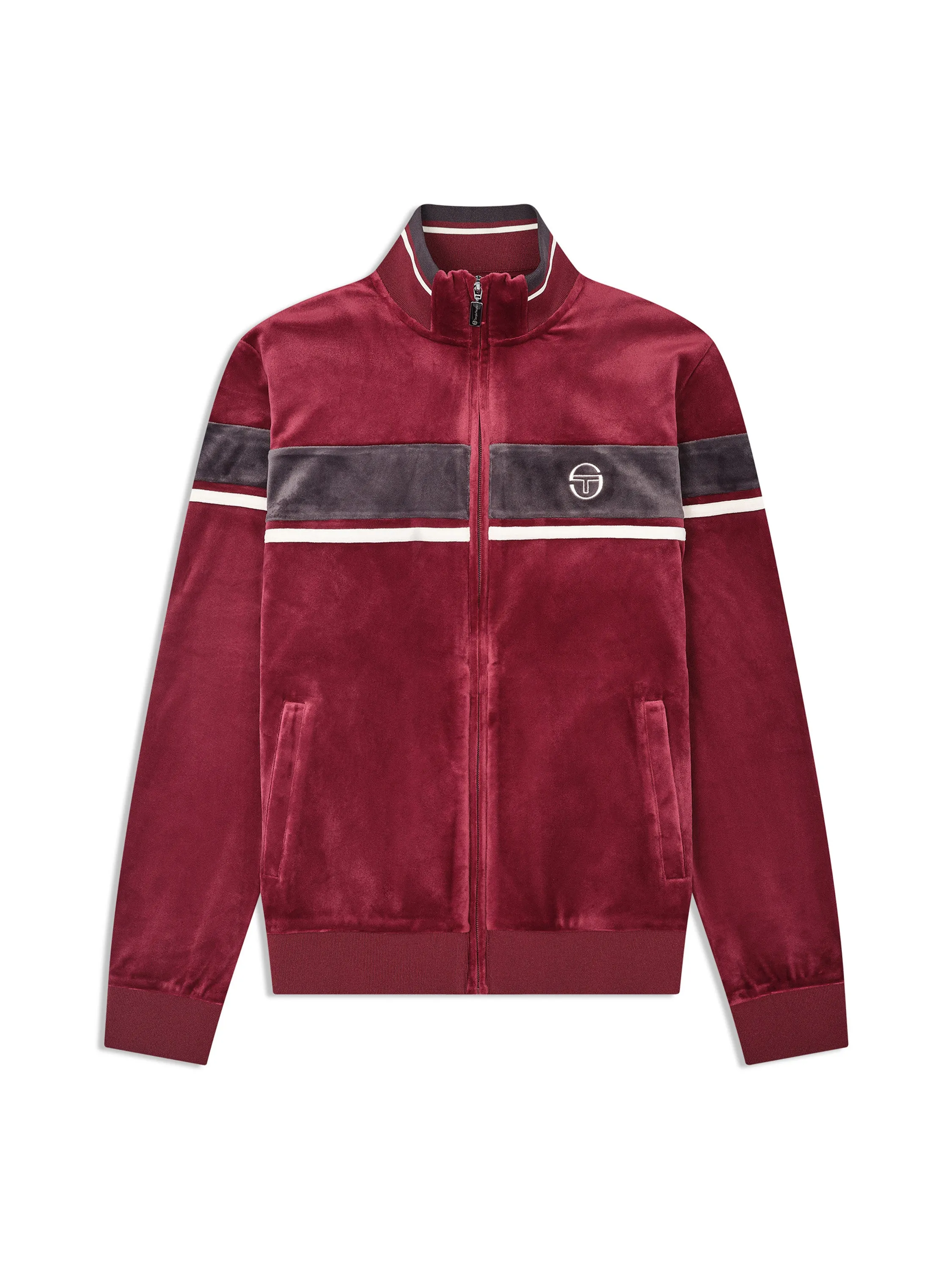Damarindo Velour Track Jacket-Tawny Port sold by Sergio Tacchini product image thumbnail 2