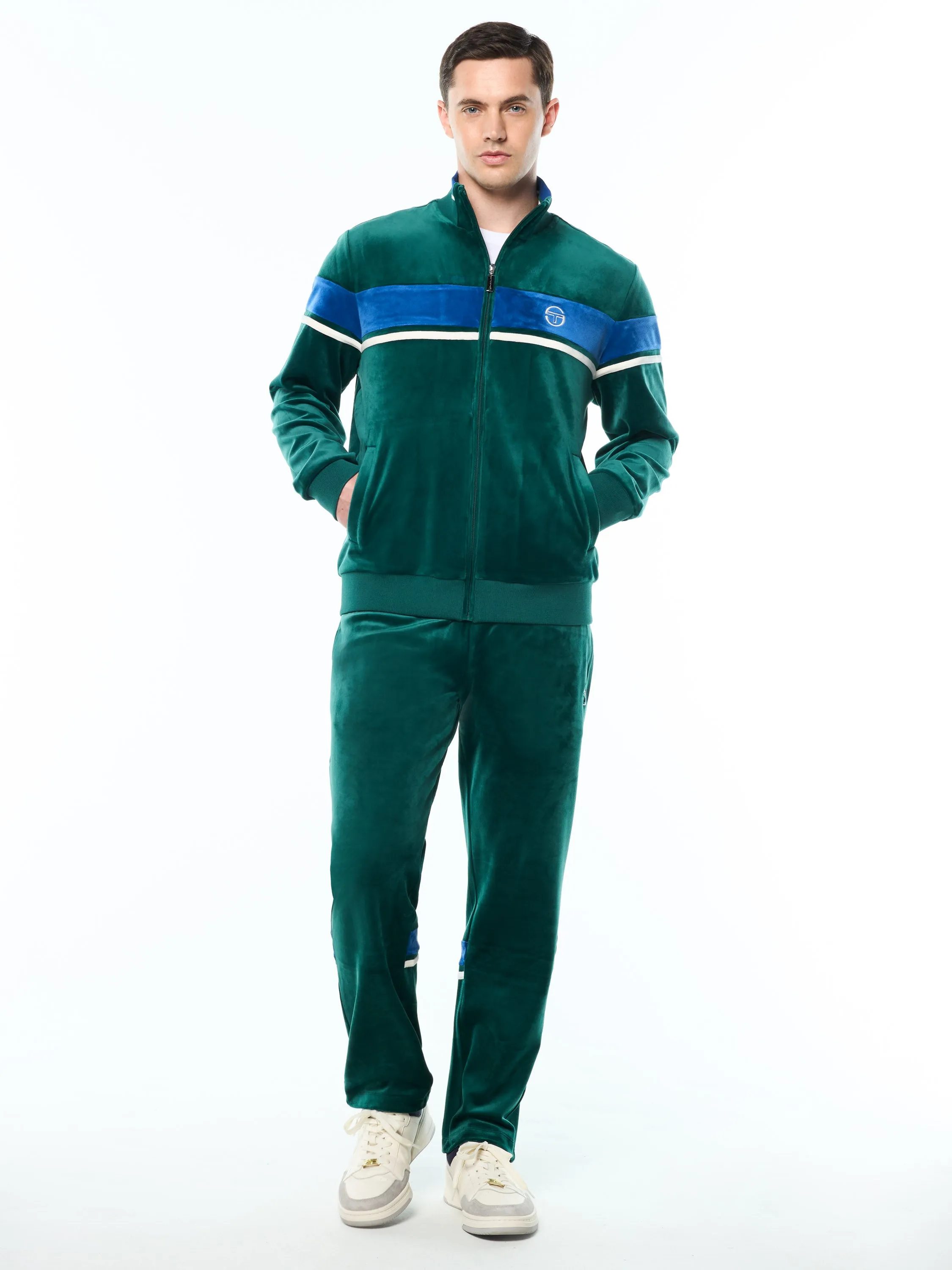 Damarindo Velour Track Jacket-Forest Biome sold by Sergio Tacchini product image thumbnail 3