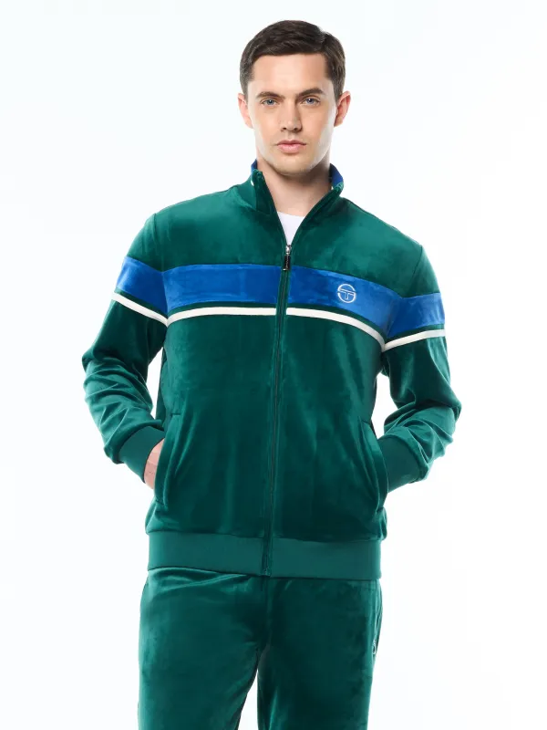 Damarindo Velour Track Jacket-Forest Biome made by Sergio Tacchini