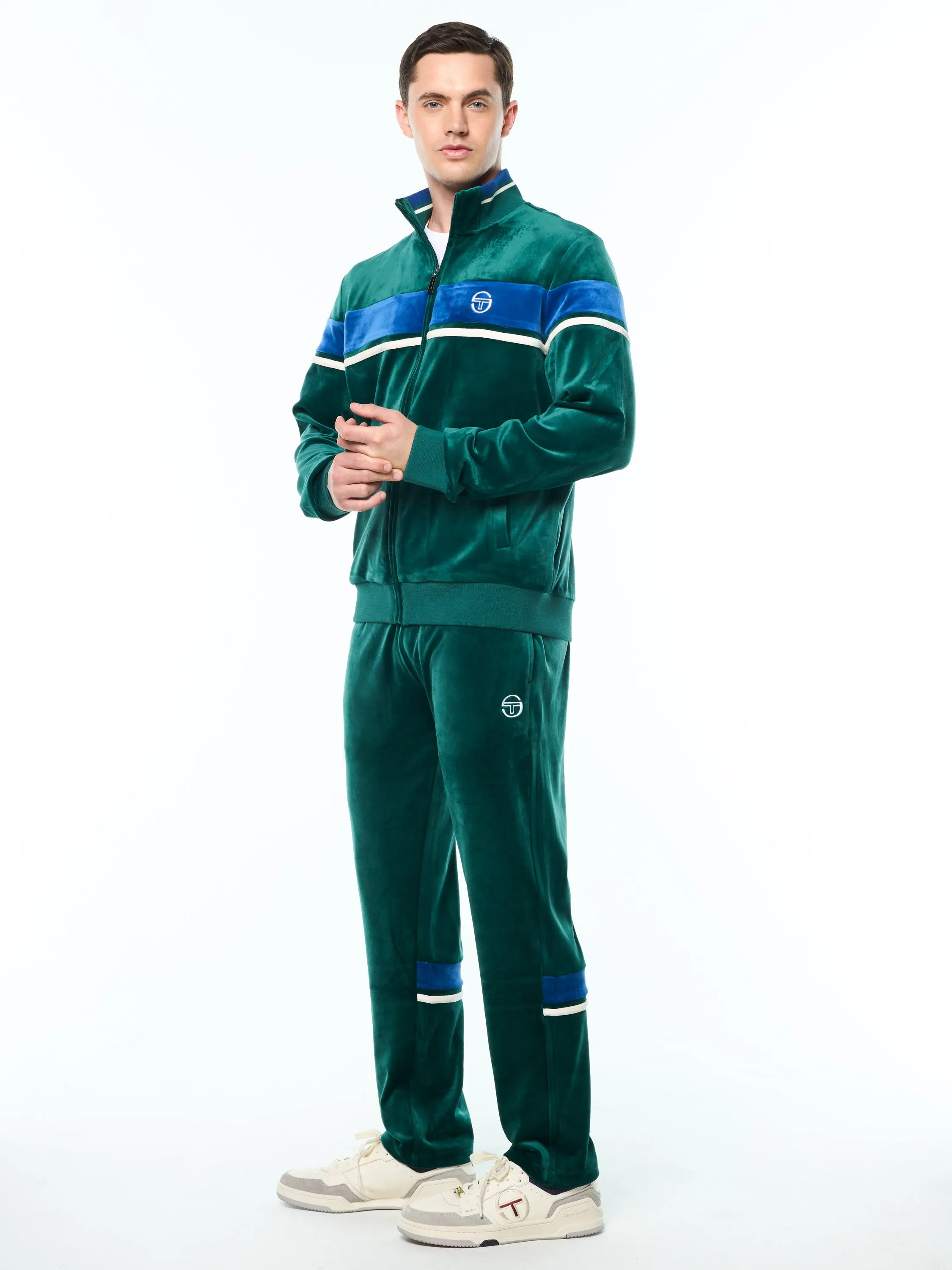 Damarindo Velour Track Jacket-Forest Biome sold by Sergio Tacchini product image thumbnail 4