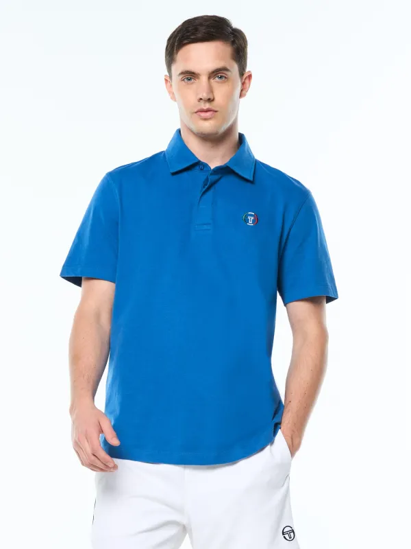 Tricolore Polo-Galaxy Blue made by Sergio Tacchini